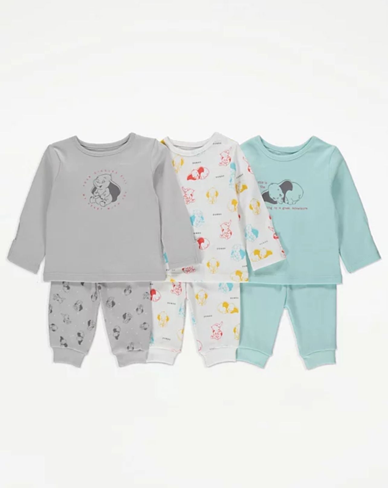 GEORGE DISNEY DUMBO LONG SLEEVE PJ SET PACK OF 3