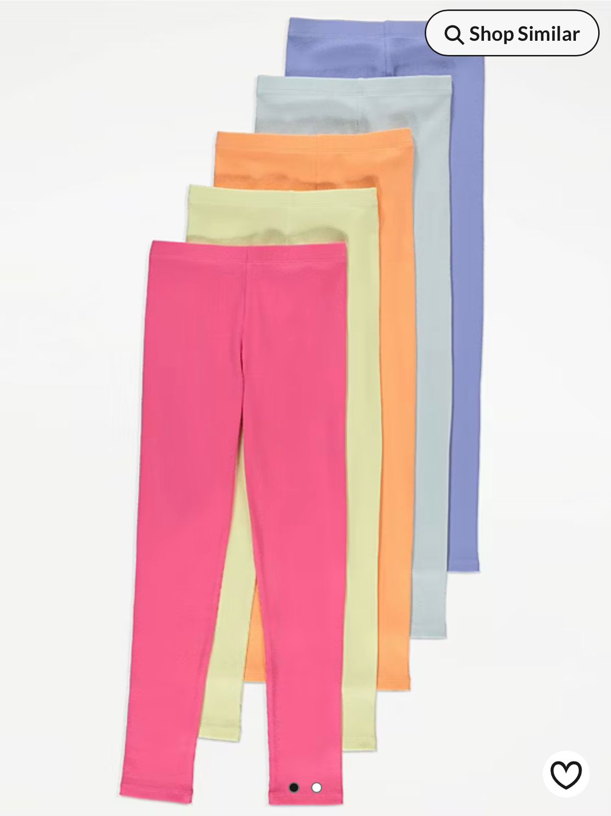 GEORGE GIRLS LEGGINGS PACK OF 5