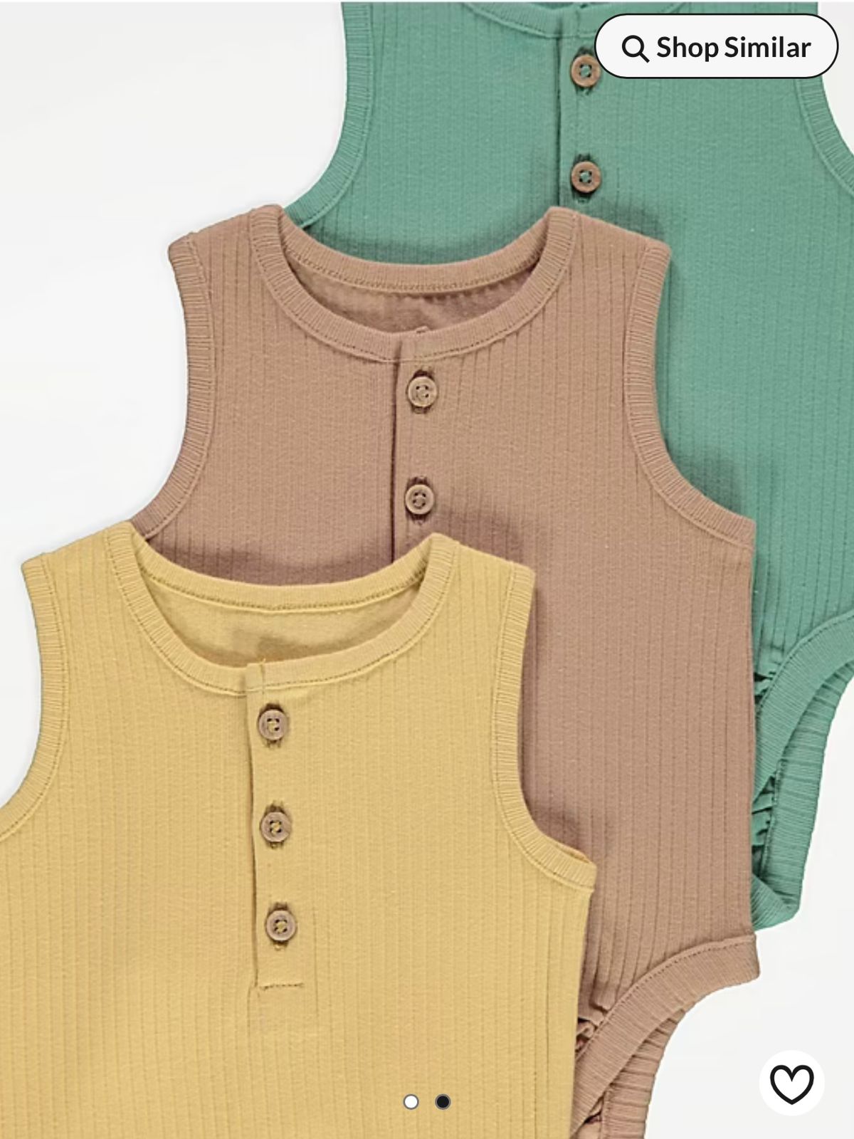 GEORGE RIBBED SLEEVELESS BODYSUITS
