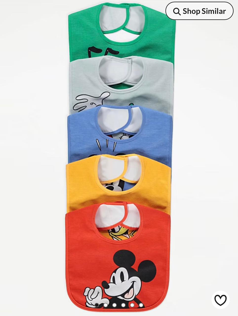 DISNEY VICKY MOUSE AND FRIENDS BRIGHT BIBS PACK OF 5