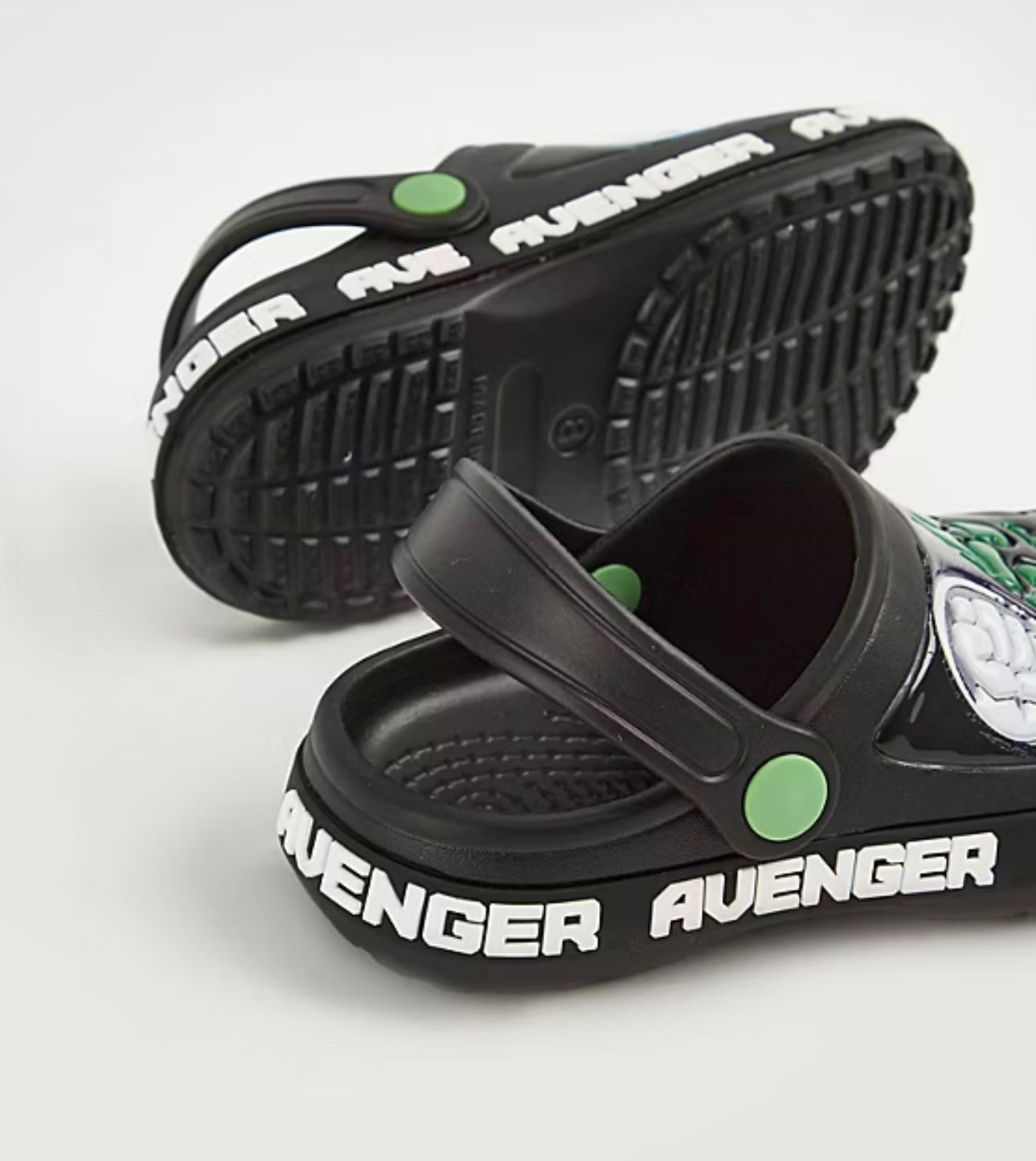 GEORGE AVENGERS BLACK CLOGS PACK OF 2