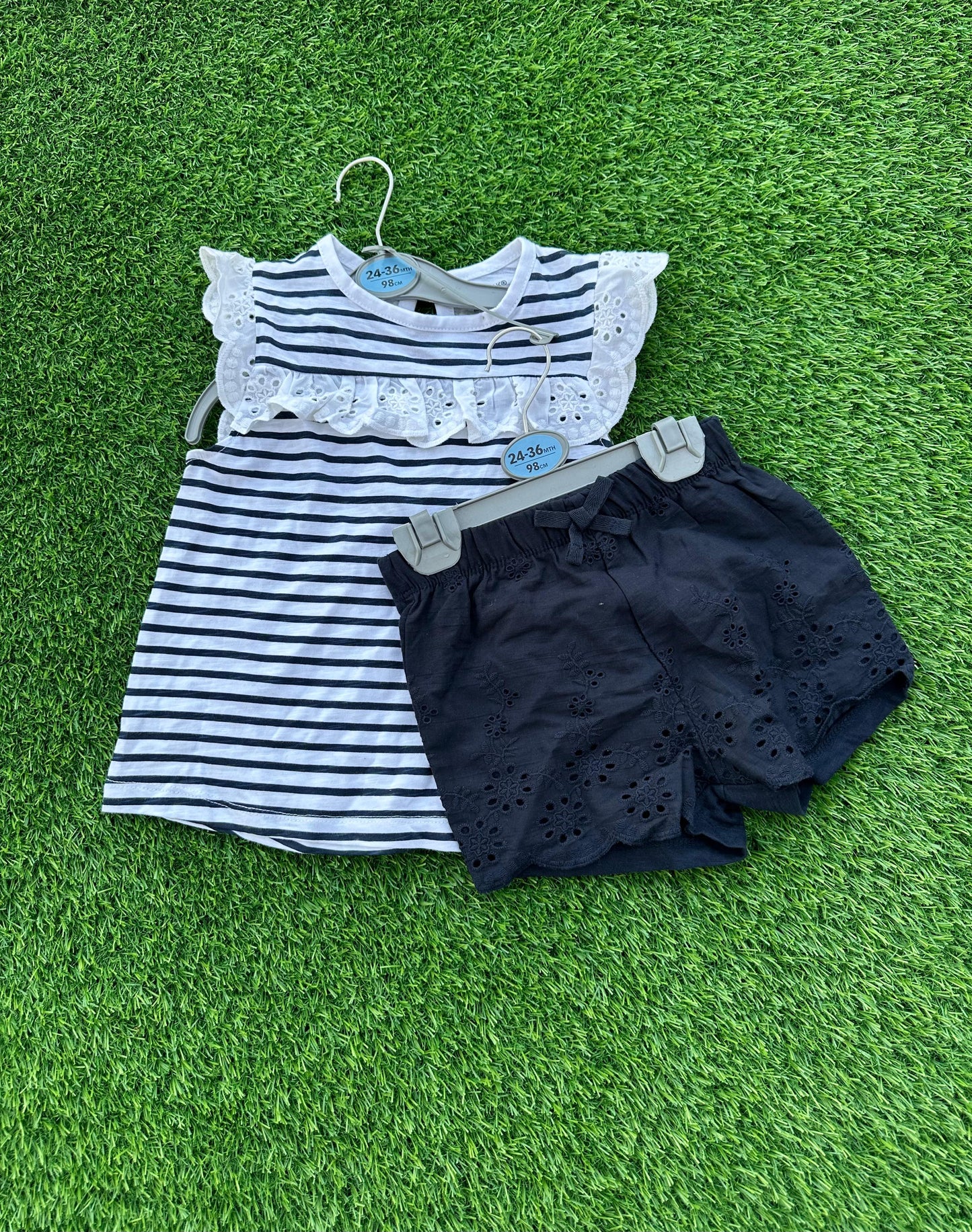 PRIMARK SHORT SET WITH FRILLED SHIRT