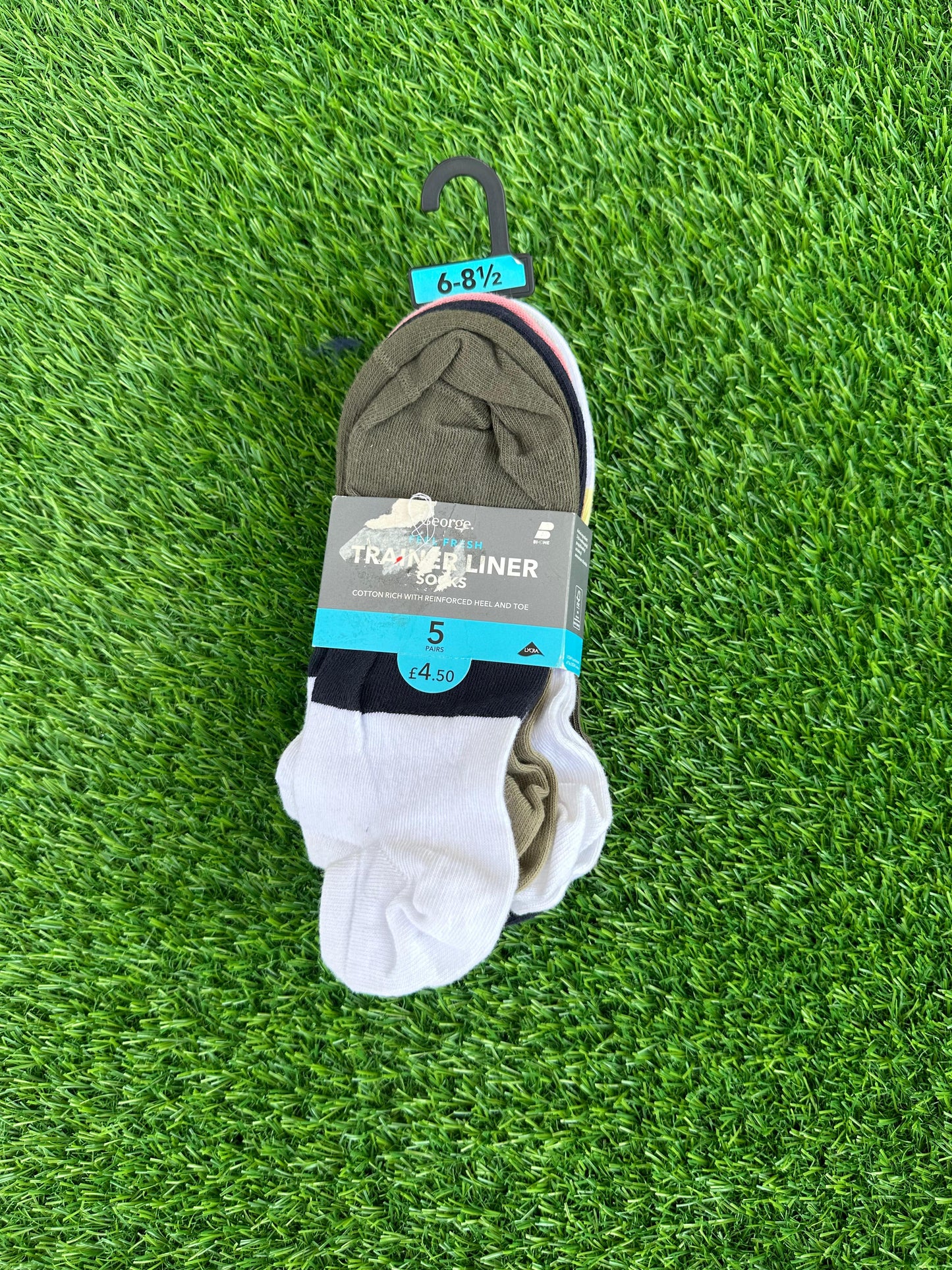 GEORGE TRAINER LINER SOCKS PACK OF 5