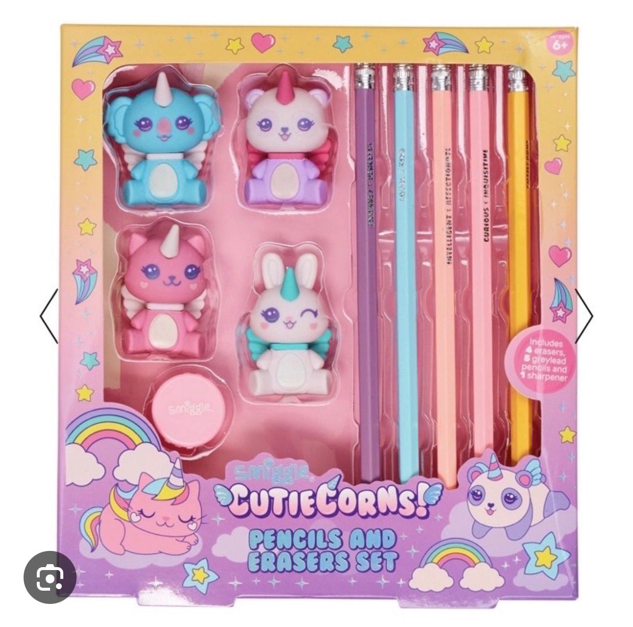 Pencils and Erasers set