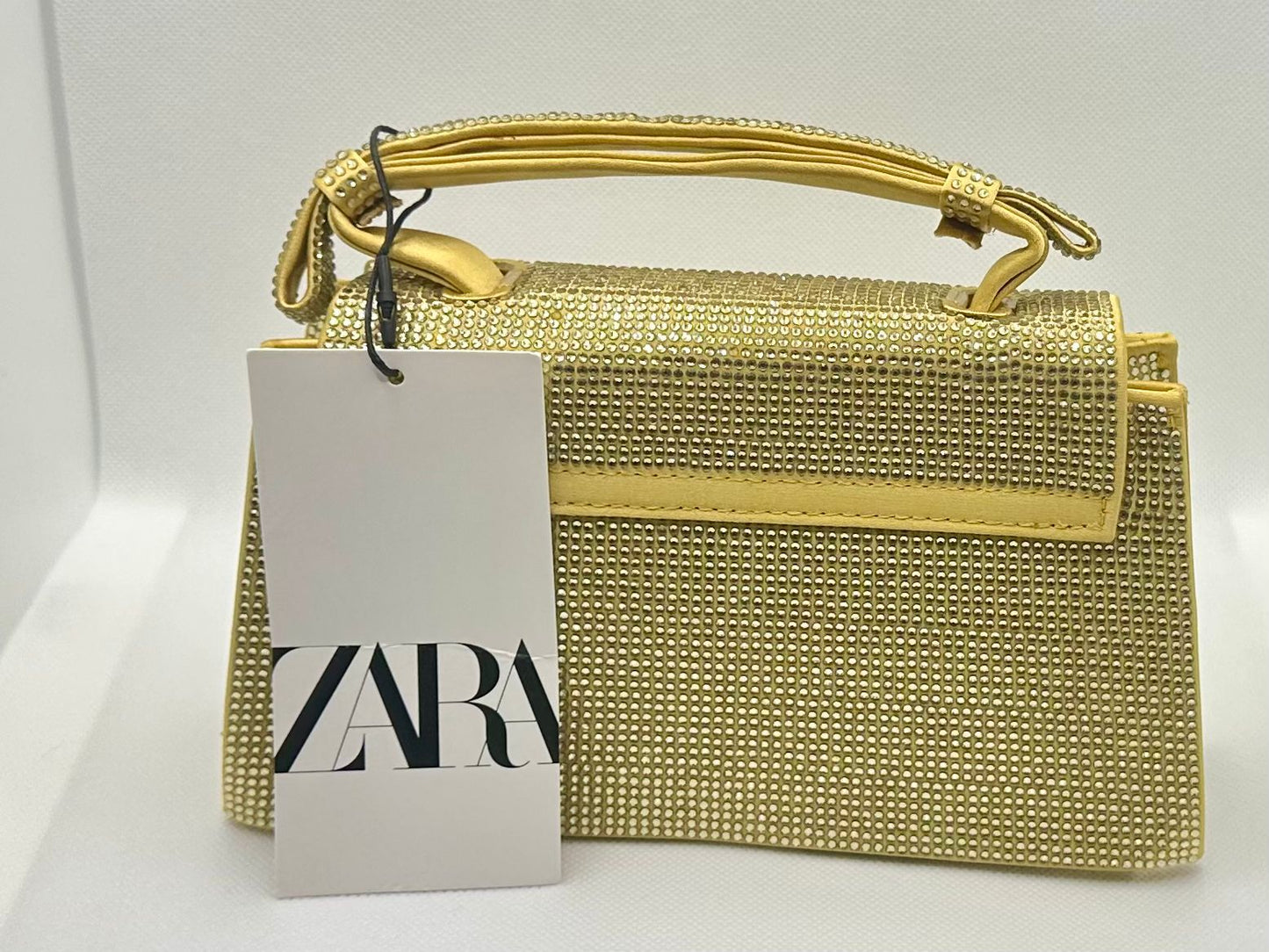 ZARA SHIMMERY RHINESTONE MINI CITY BAG