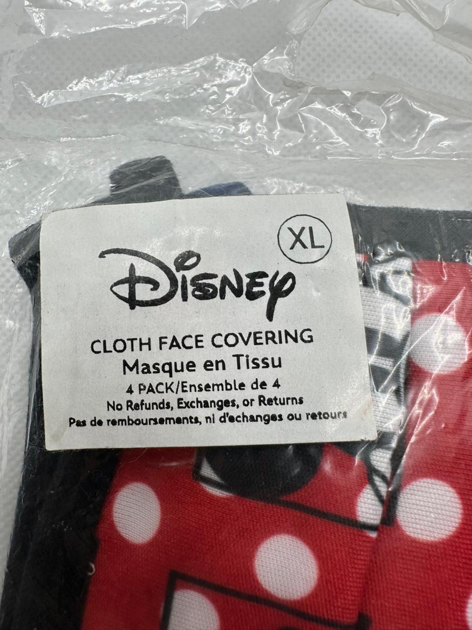 DISNEY CLOTH FACE COVERING MASK PACK OF 4