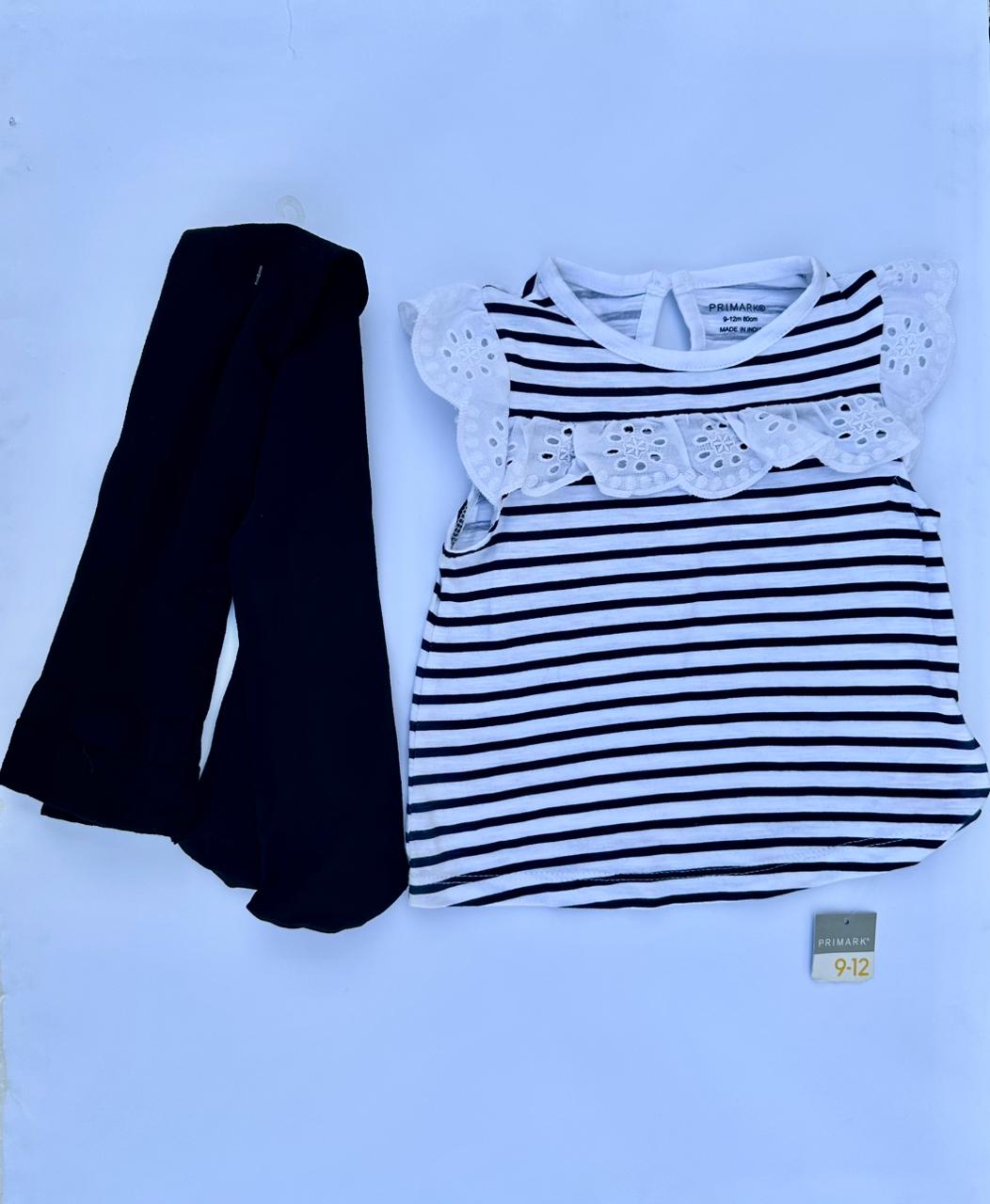 PRIMARK FRILLED SHIRT WITH LEGGINGS