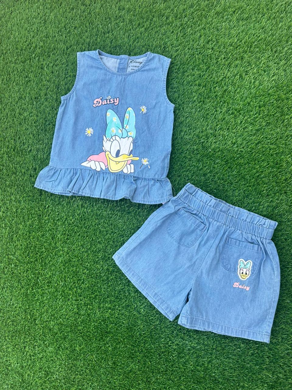 PRIMARK DISNEY DENIM TOP AND SHORT SET