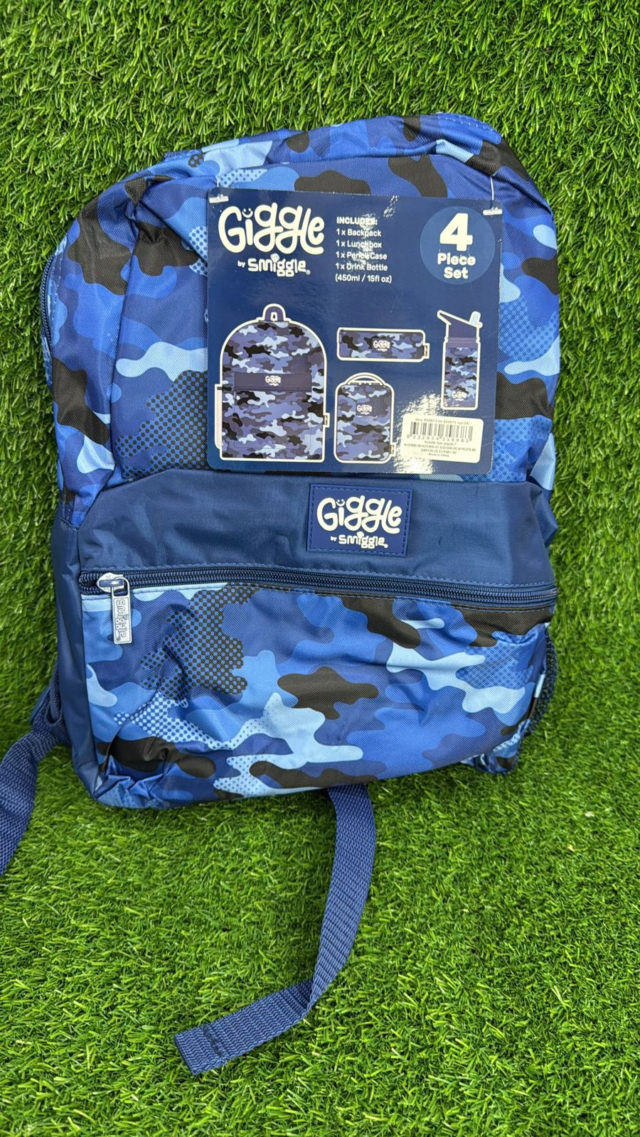 SMIGGLE GIGGLE BLUE CAMOUFLAGE 4 PIECE BUNDLE