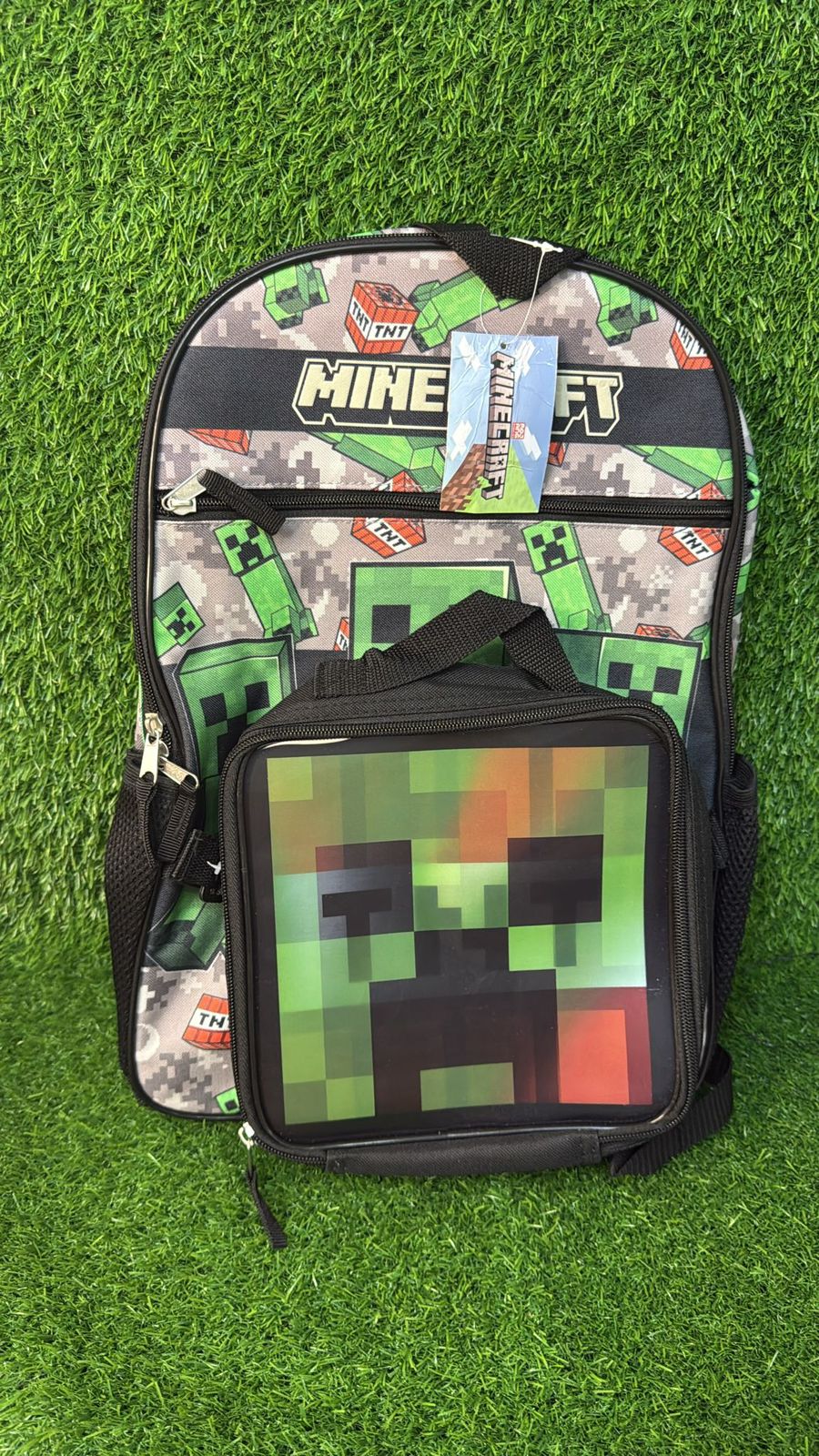 TK MAX MINECRAFT BACKPACK WITH LUNCH BAG