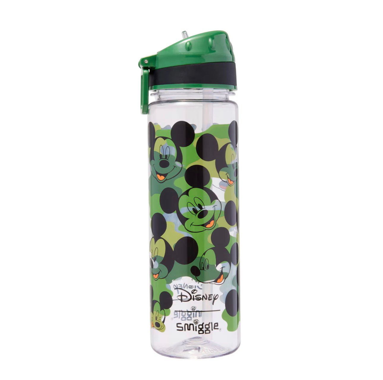 SMIGGLE SIPPER GREEN MICKY MOUSE BPA FREE WATER BOTTLE 650ML