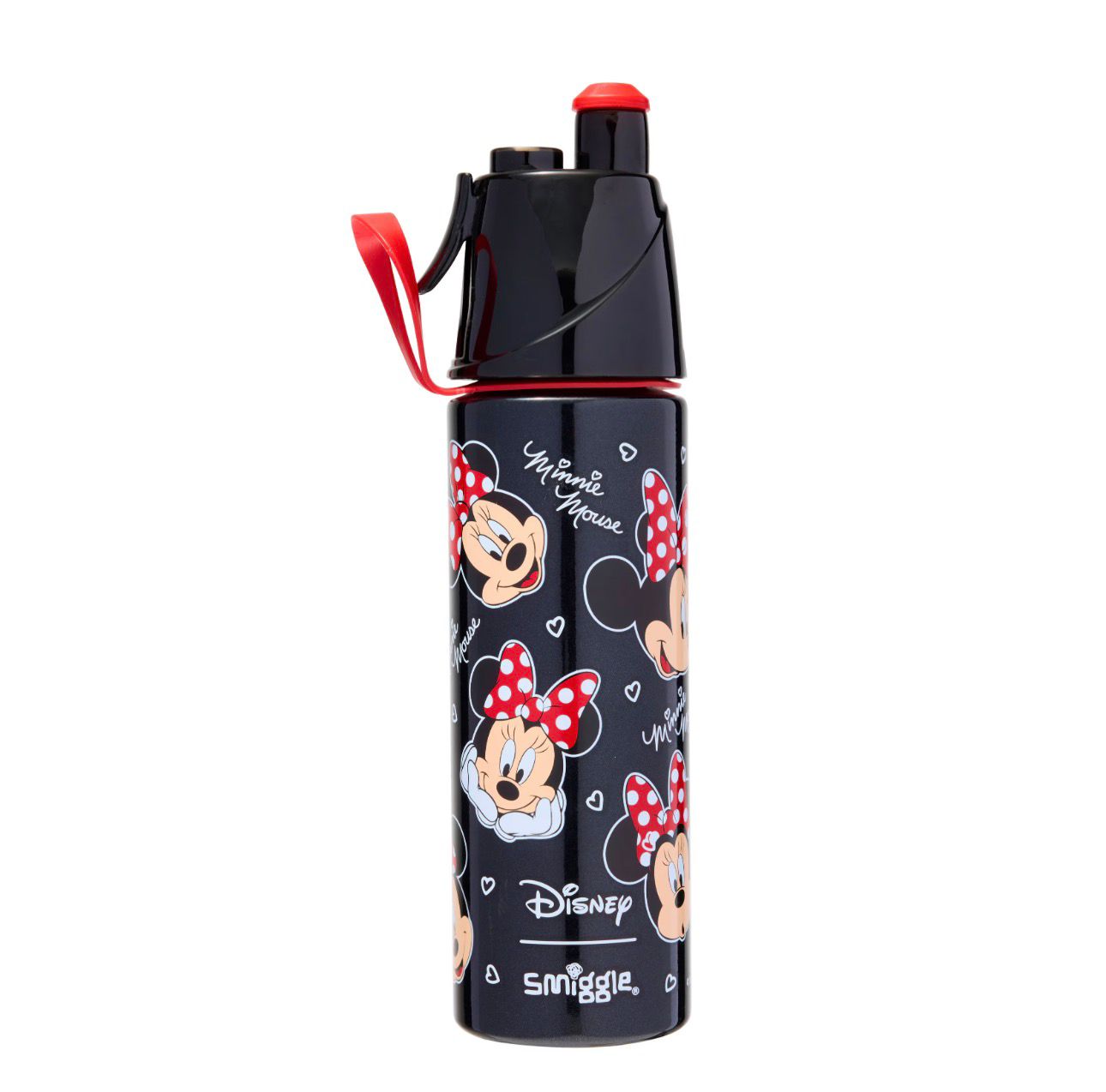 SMIGGLE MINNIE MOUSE INSULATED STAINLESS STEEL SPRITZ DRINK BOTTLE 500ML