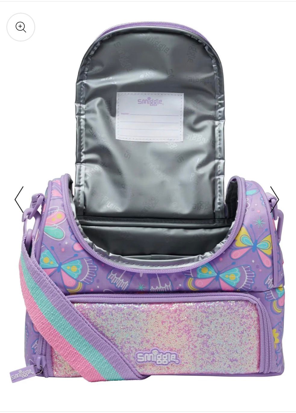 SMIGGLE FLUTTER DIUBLE DECKER LUNCH BAG WITH STRAP