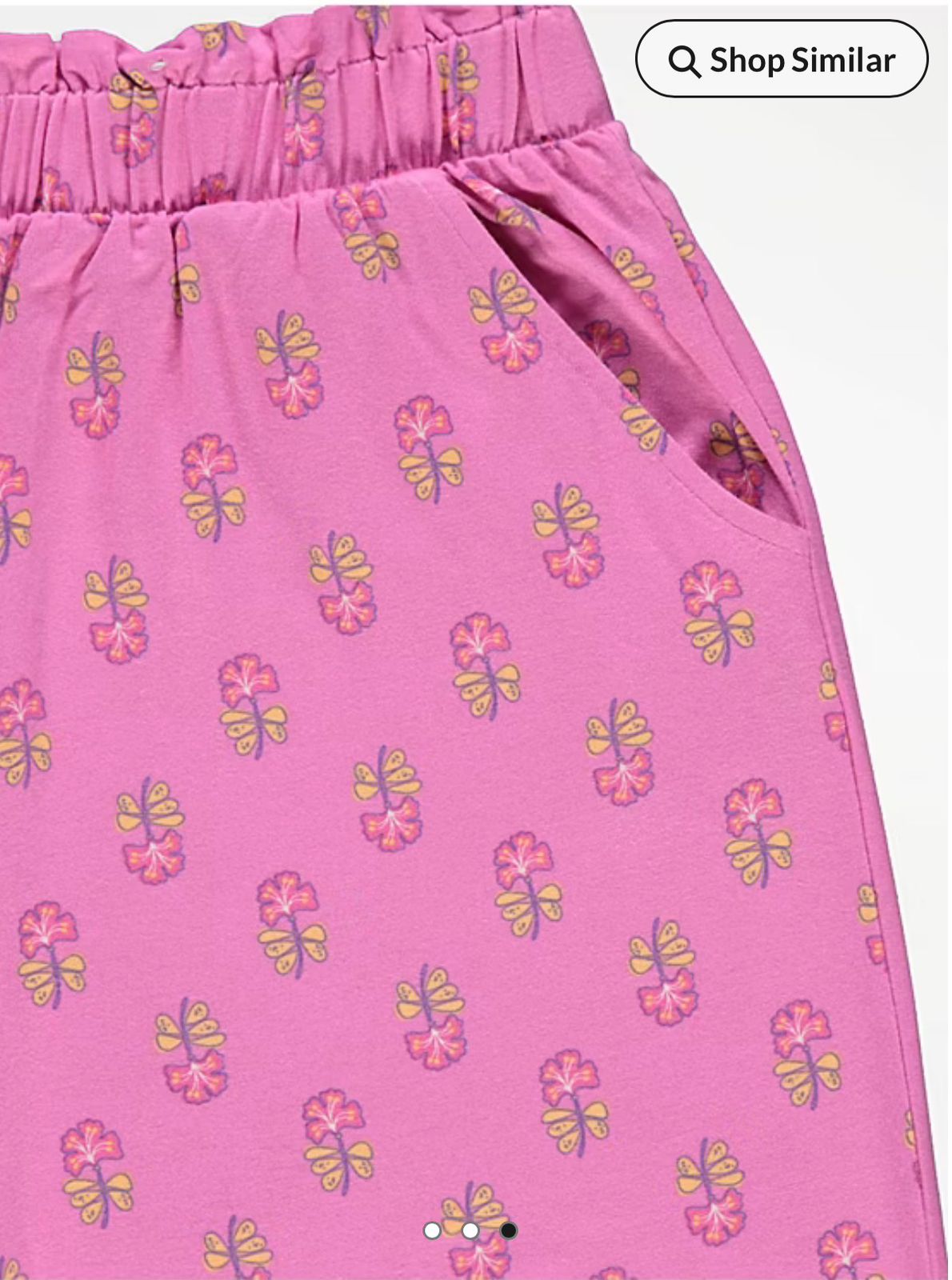 GEORGE PINK FLORAL CUFFED JERSEY TROUSER