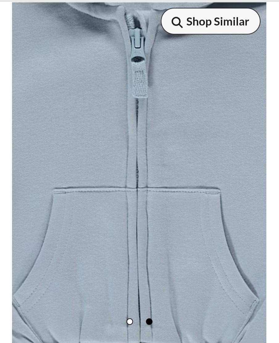 GEORGE PALE BLUE ZIP HOODIE