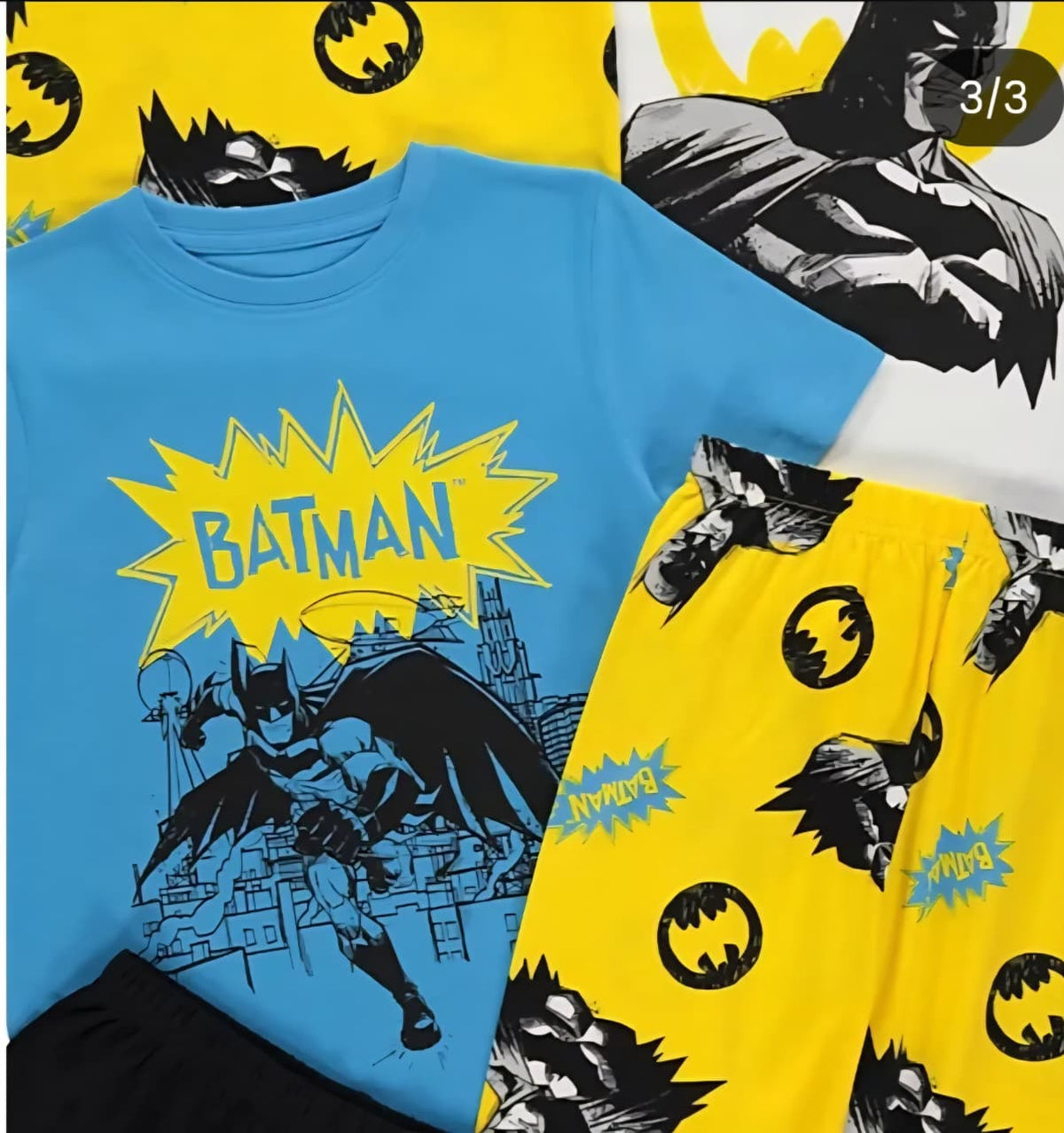 GEORGE BATMAN SHORT SLEEVE PJ SET PACK OF 3
