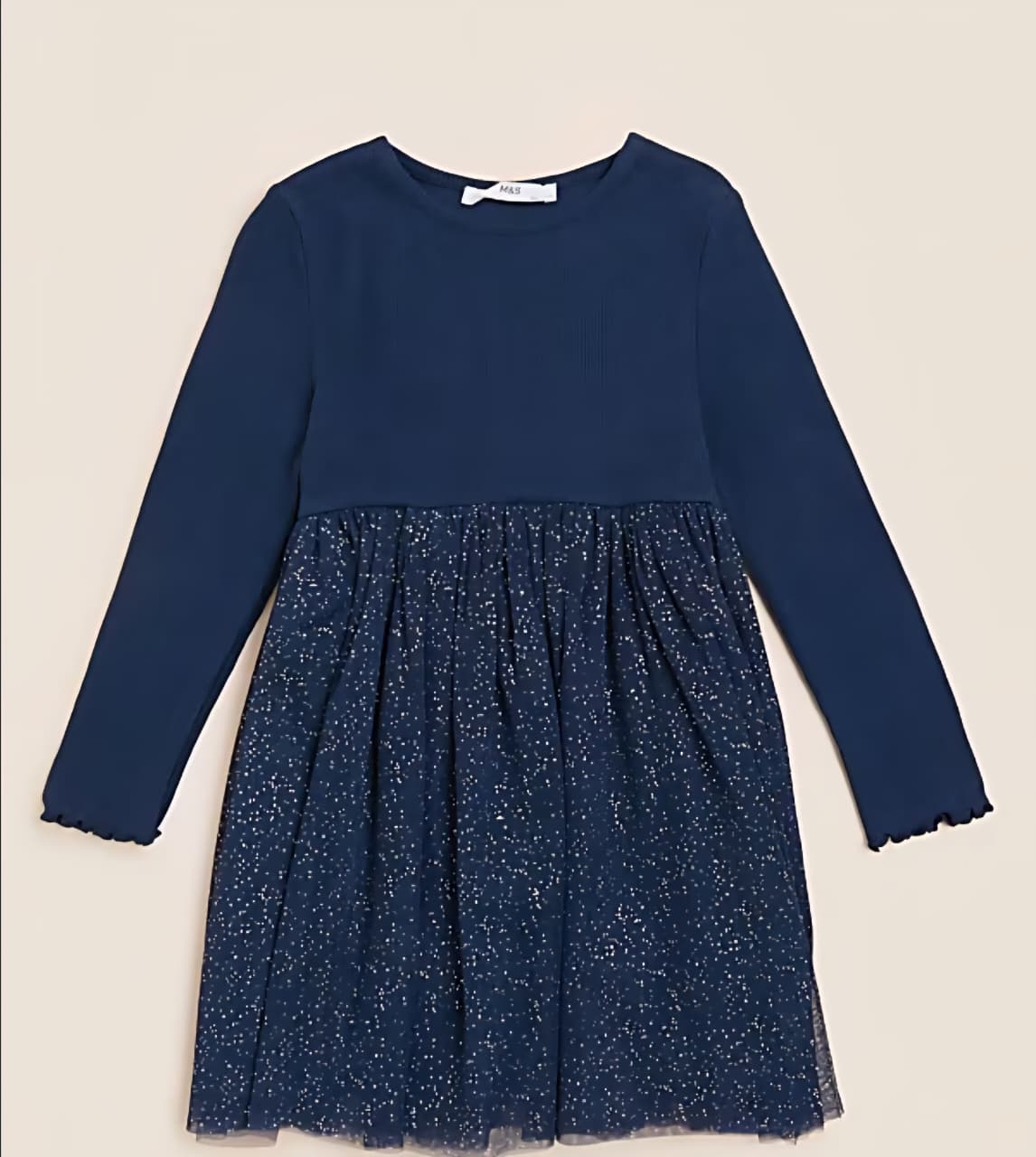 M&S GLITTER TIERED DRESS