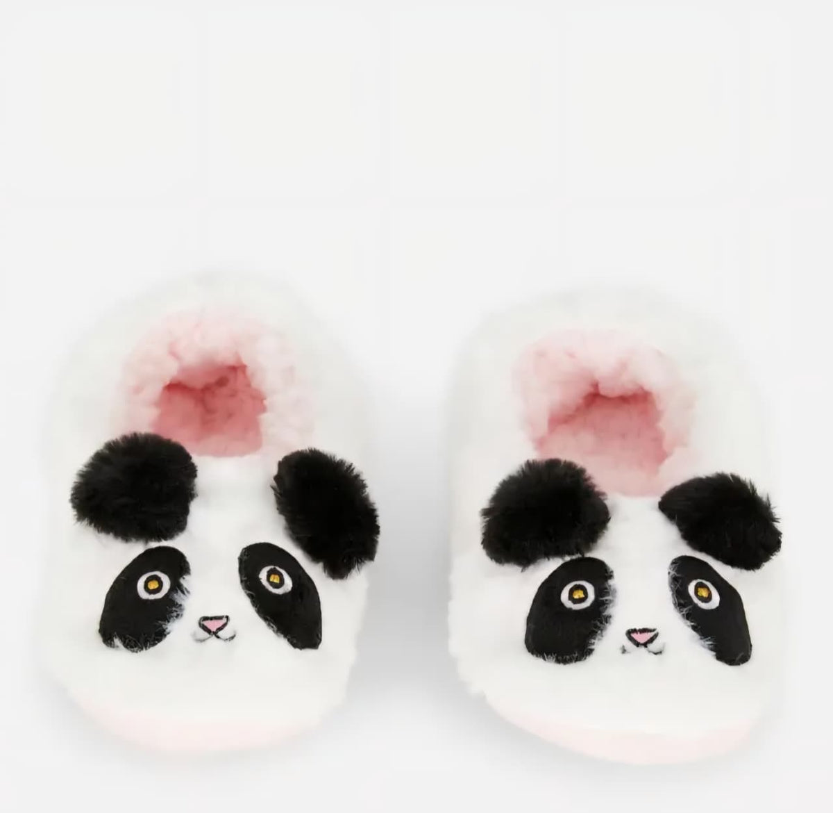PANDA WHITE AND BLACK SLIPPER SHOES