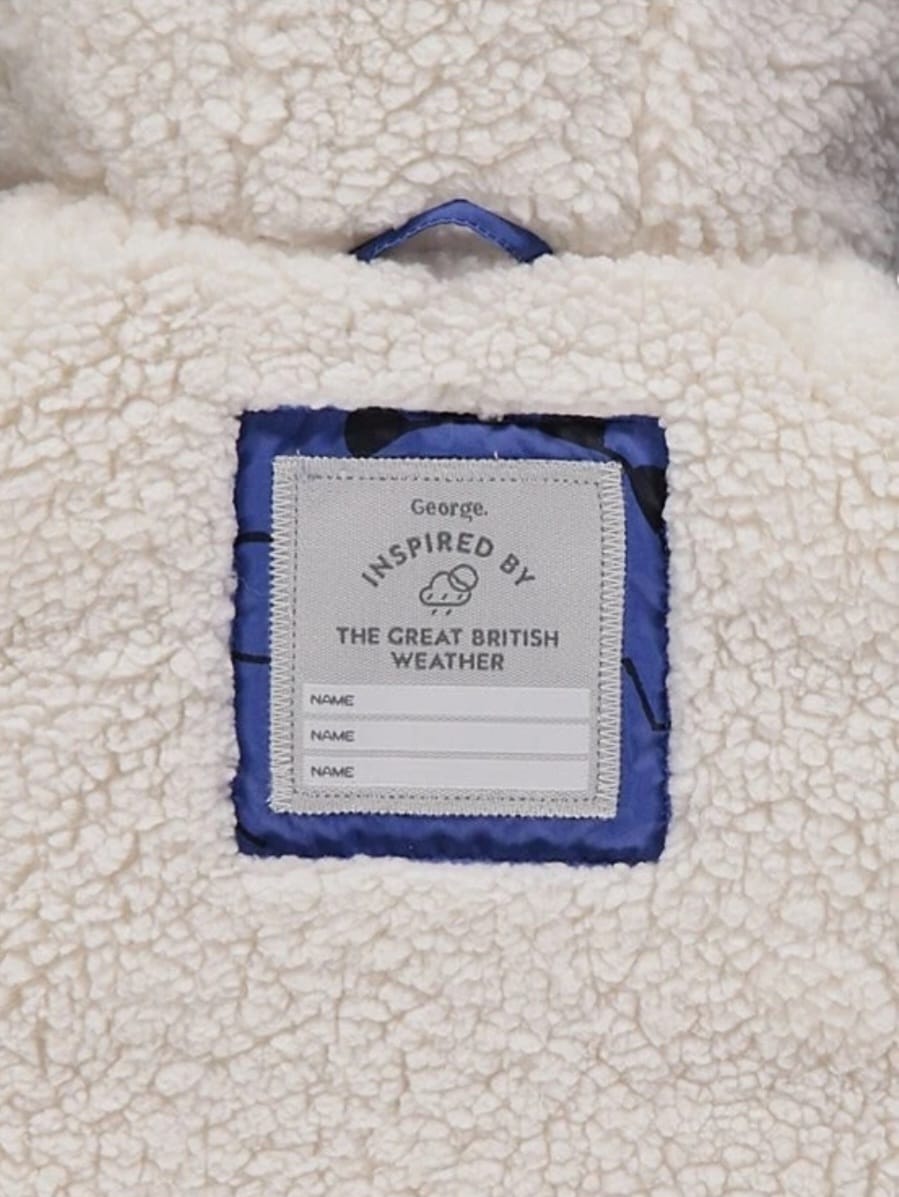 GEORGE BABY FLEECE LINED PADDED HOODED JACEKT