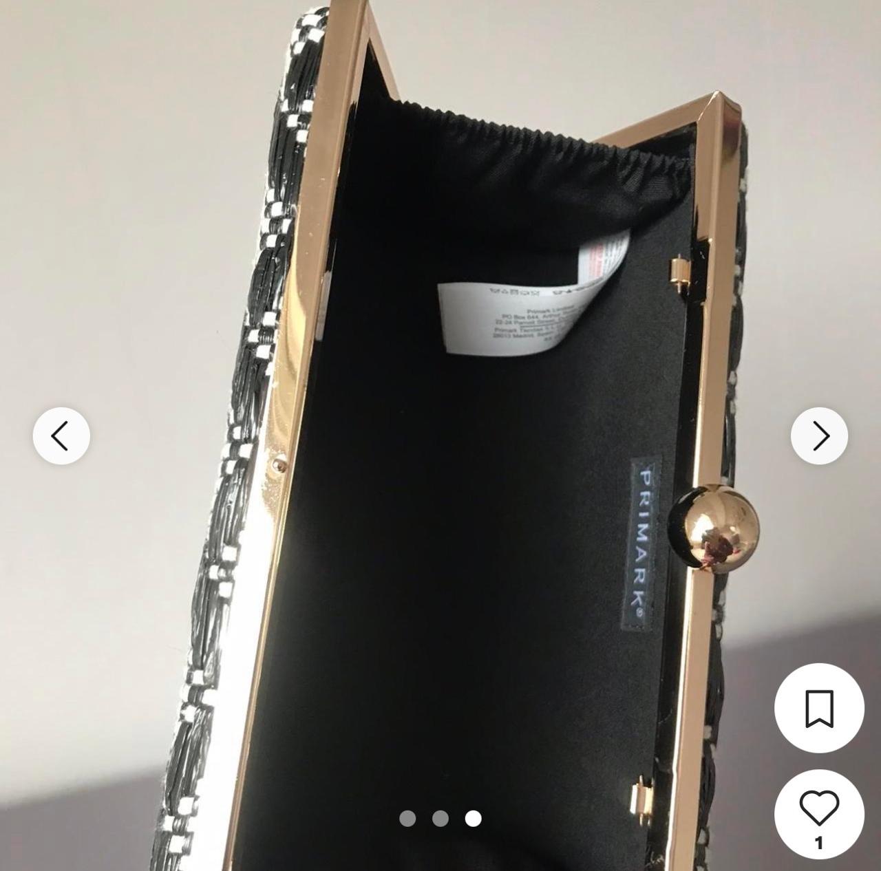 PRIMARK WOVEN CLUCH BAG WITH CHAIN