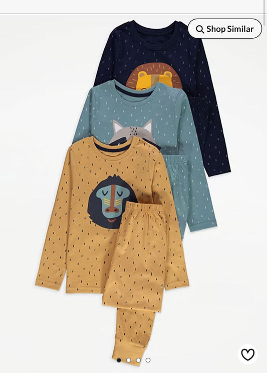 GEORGE COTTON PJ SET PACK OF 3