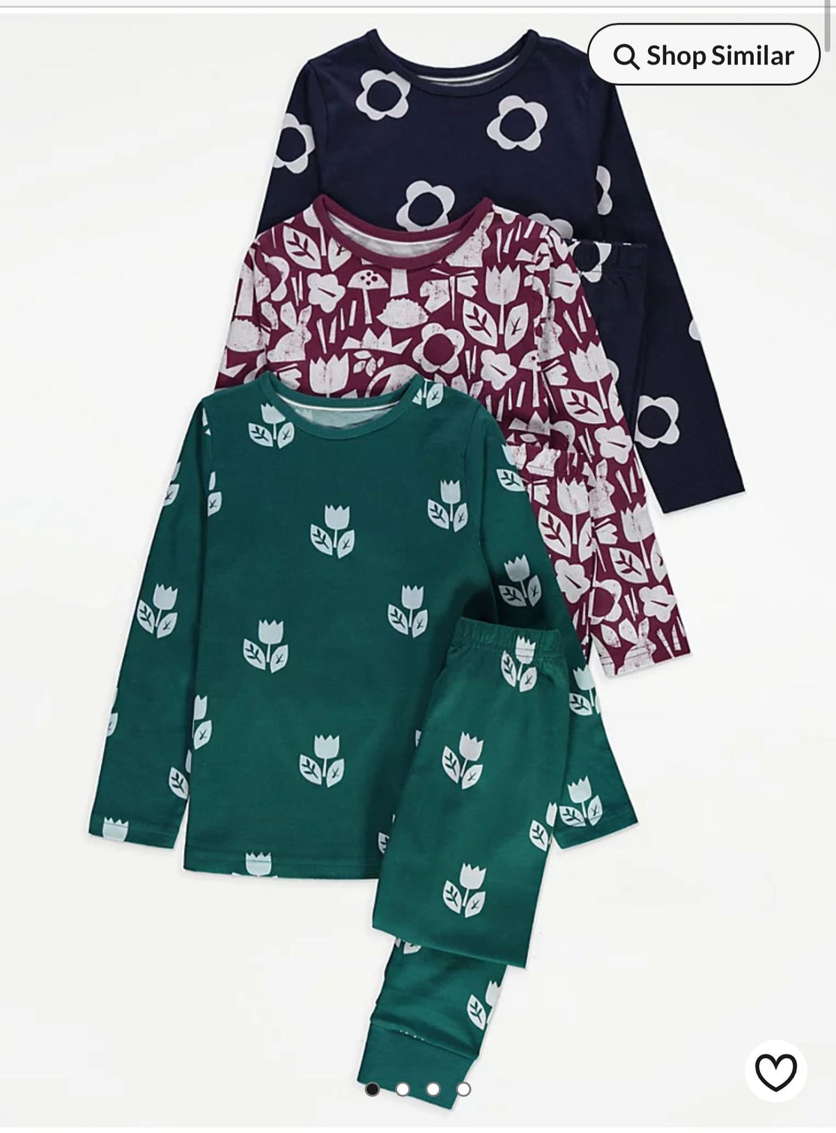 GEORGE COTTON PJ SET PACK OF 3