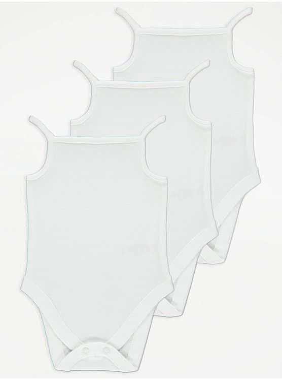 GEORGE SLEEVELESS BODYSUIT PACK OF 3