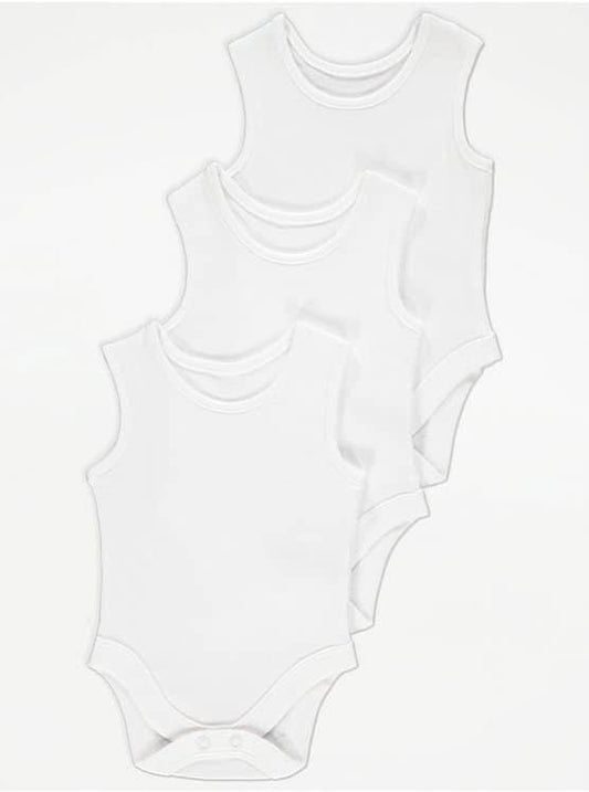 GEORGE SLEEVELESS BODYSUIT PACK OF 3