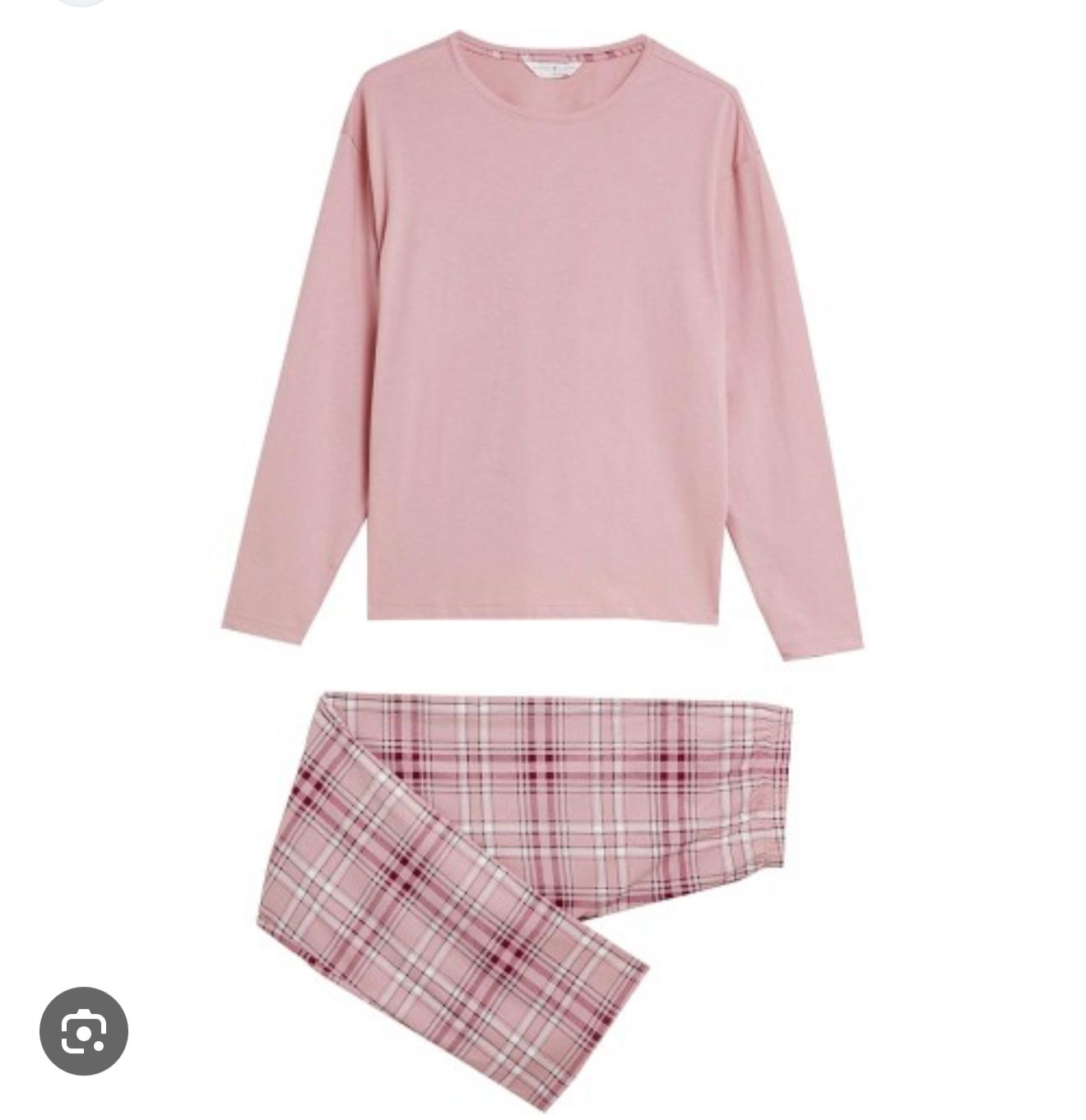 M&S PUR COTTON CHECKED PJ SET