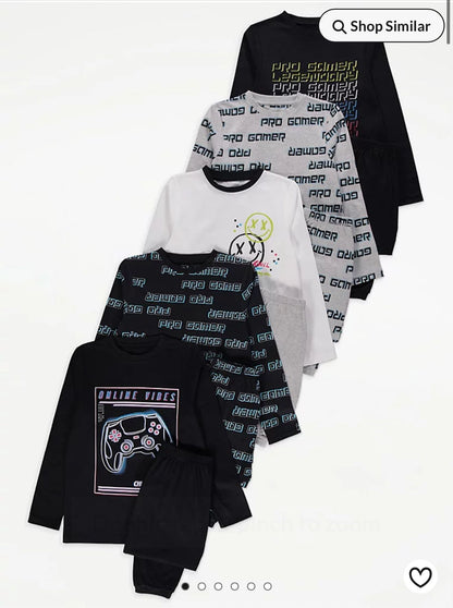 GEORGE COTTON PJ SET PACK OF 5