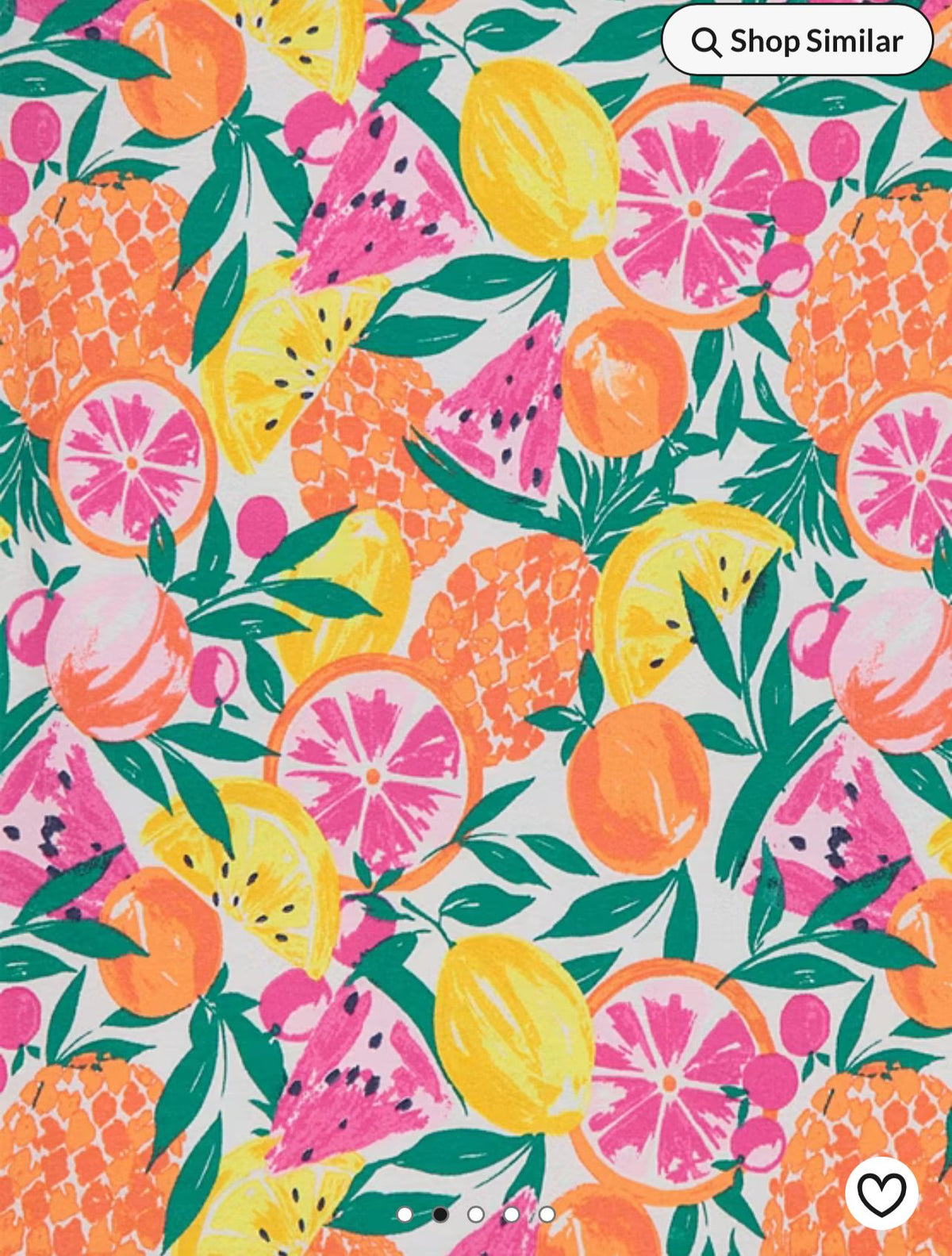 GEORGE BRIGHT FRUIT LEAF SHORT PJ SET PACK OF 5