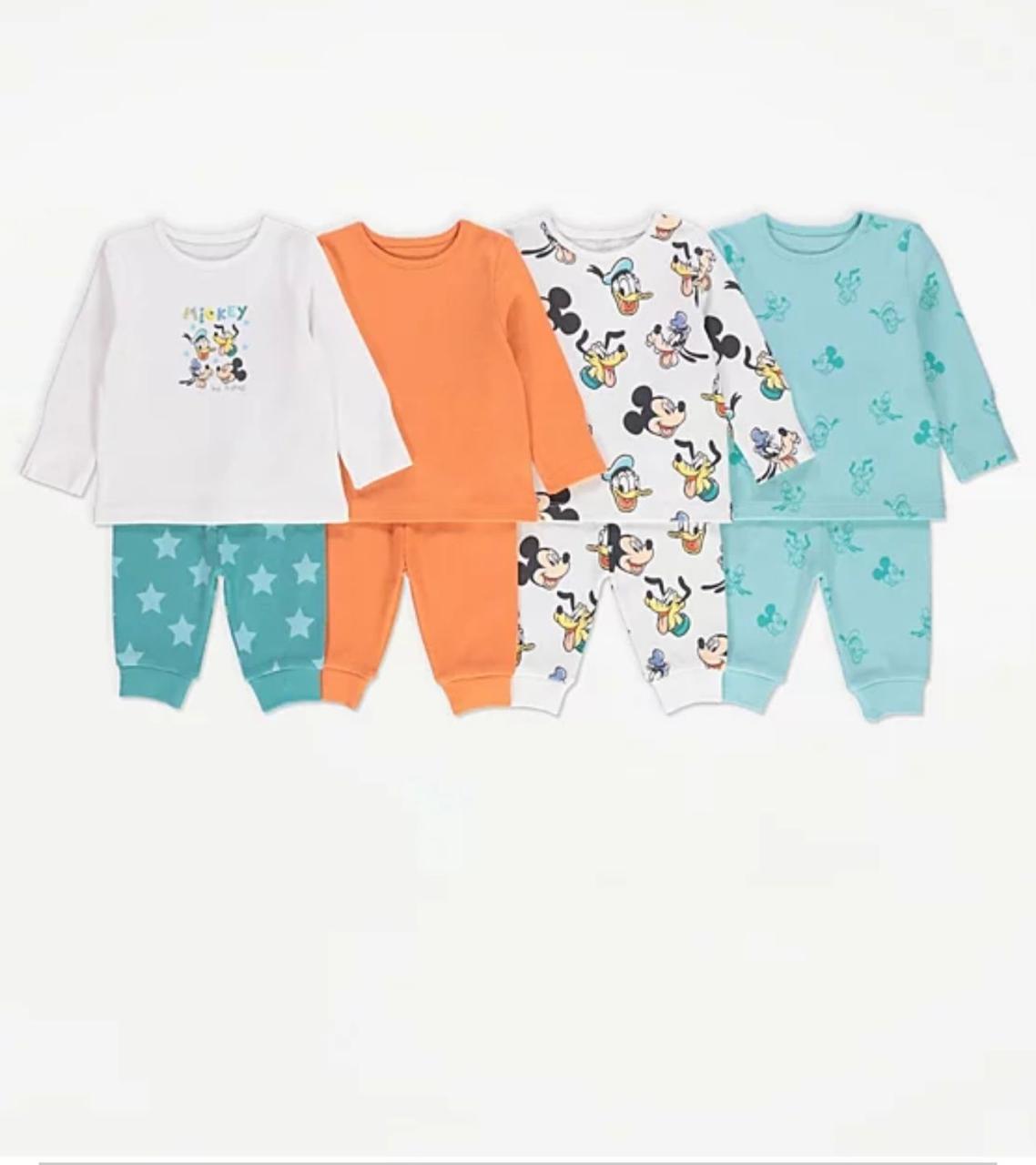 GEORGE DISNEY MICKEY AND FRIENDS LONG SLEEVE PJ SET PACK OF 4