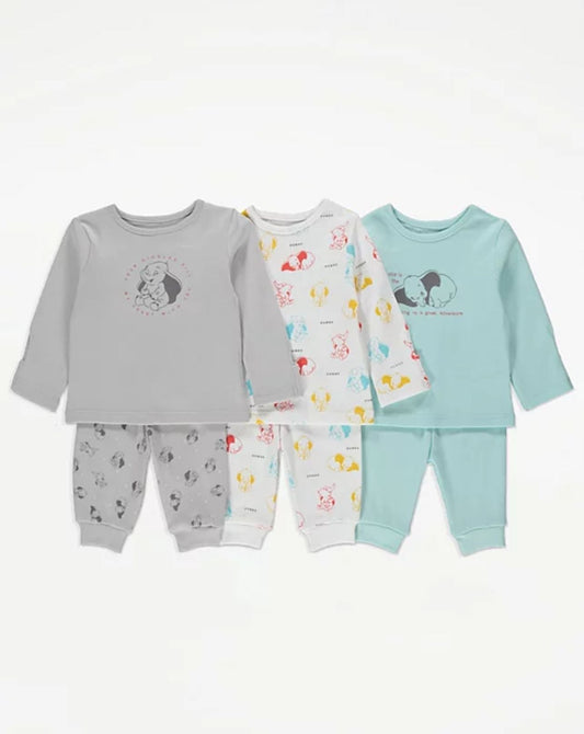 GEORGE DISNEY DUMBO LONG SLEEVE PJ SET PACK OF 3