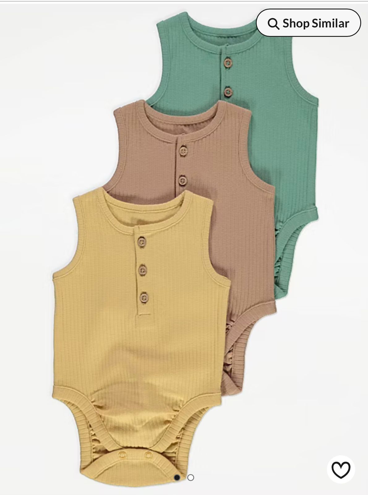 GEORGE RIBBED SLEEVELESS BODYSUITS