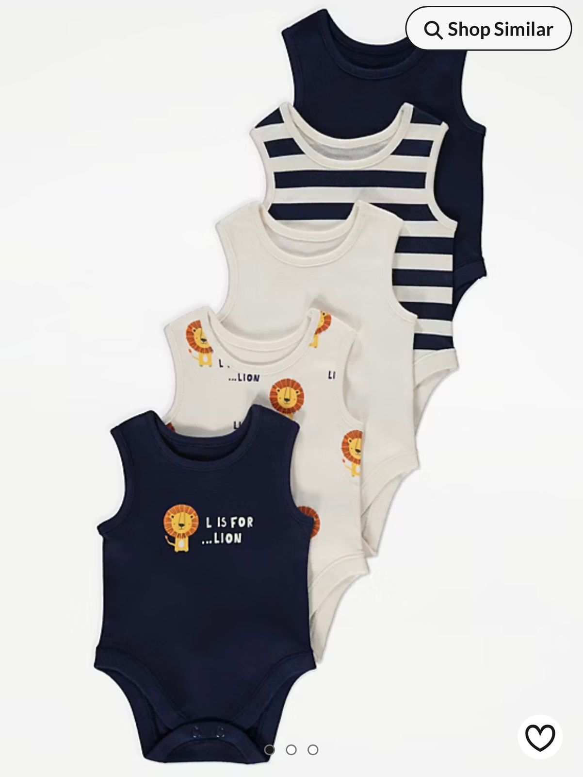 GEORGE SLEEVELESS BODY SUIT PACK OF 5