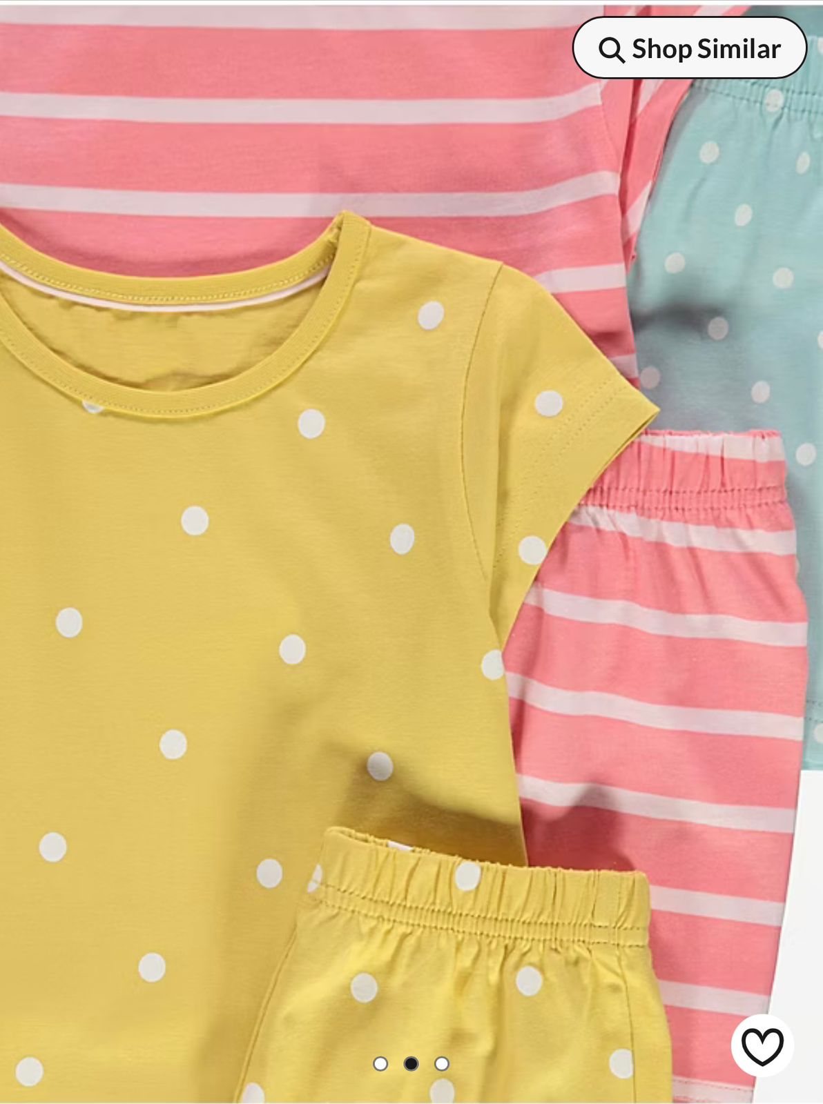 GEORGE POLKA DOT SHORT PJ SET PACK OF 3