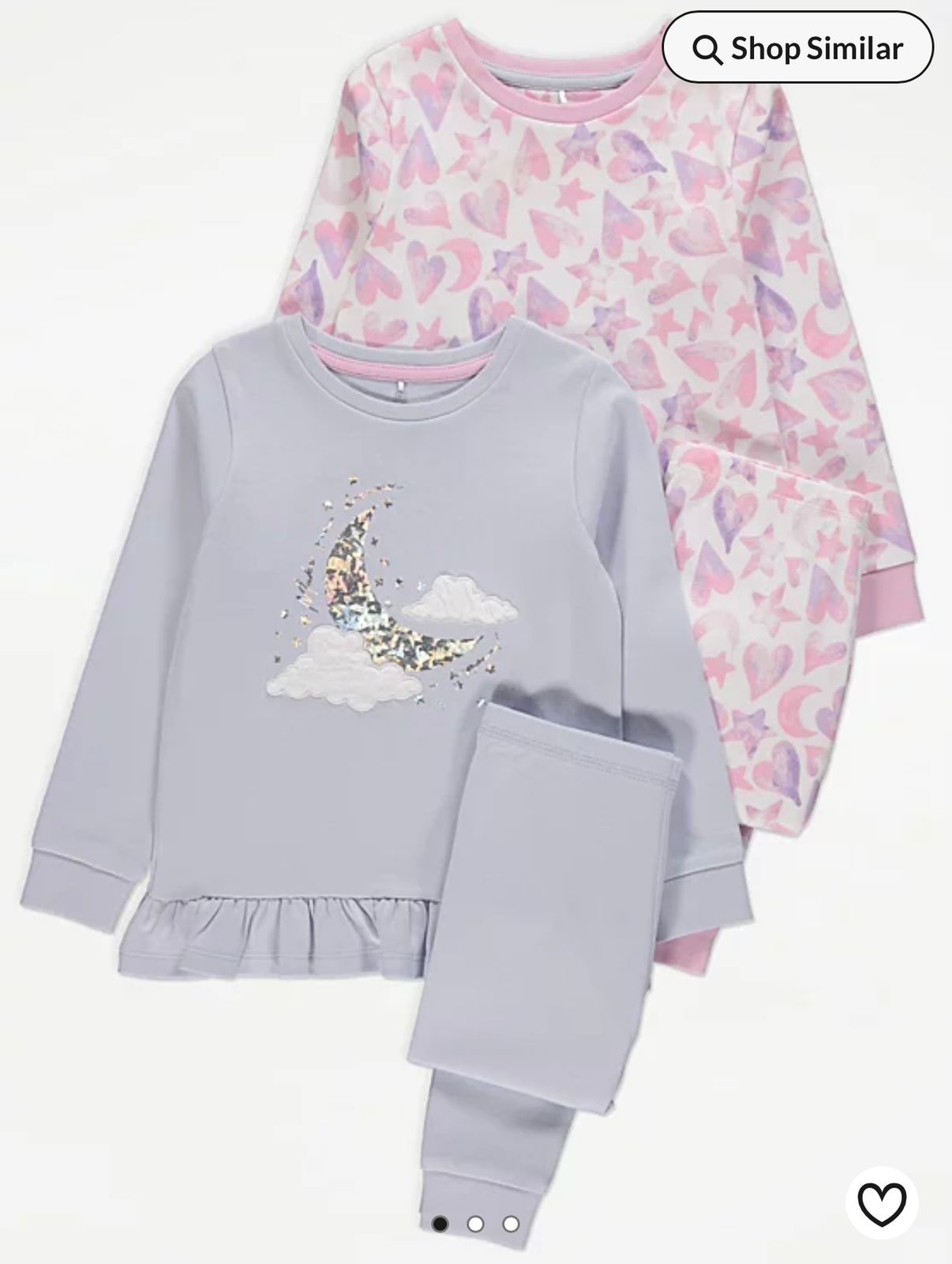 GEORGE MOON STAR LONG SLEEVE FLEECE PJ SET PACK OF 2