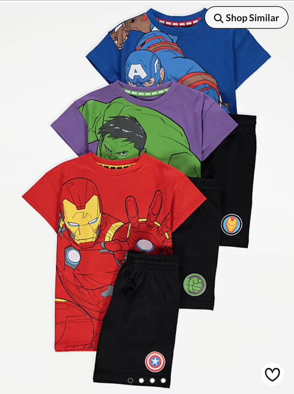 GEORGE MARVEL AVENGERS SHORT PJ SET PACK OF 3