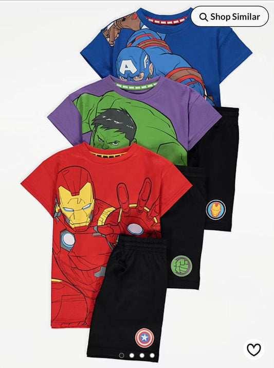 GEORGE MARVEL AVENGERS SHORT PJ SET PACK OF 3