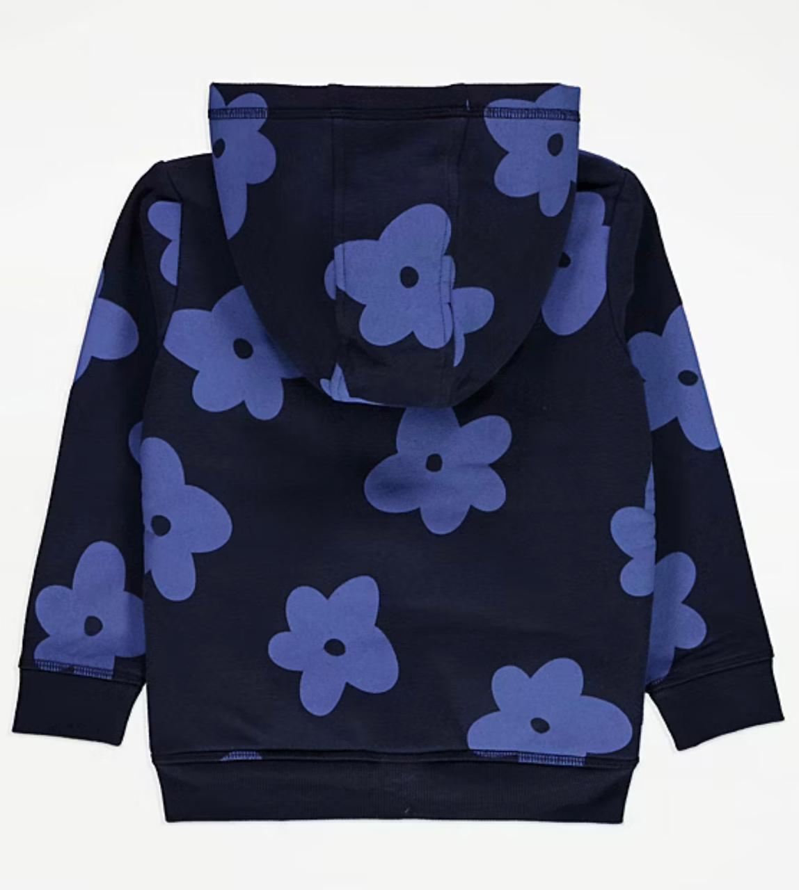 GEORGE FLORAL BORG LINED ZIP THROUGH HOODIE