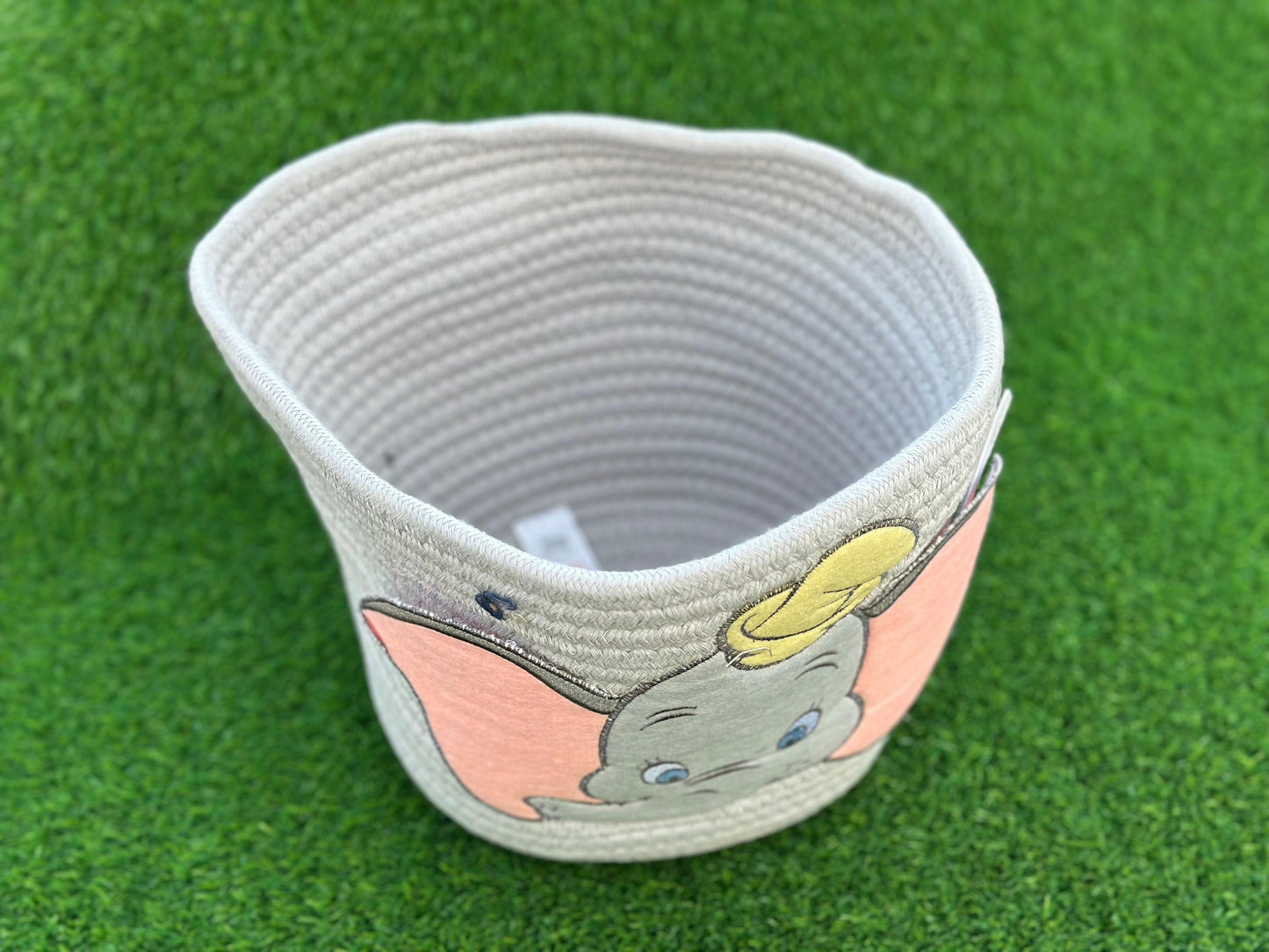 PRIMARK GREY DISNEY DUMBO WOVEN BASKET