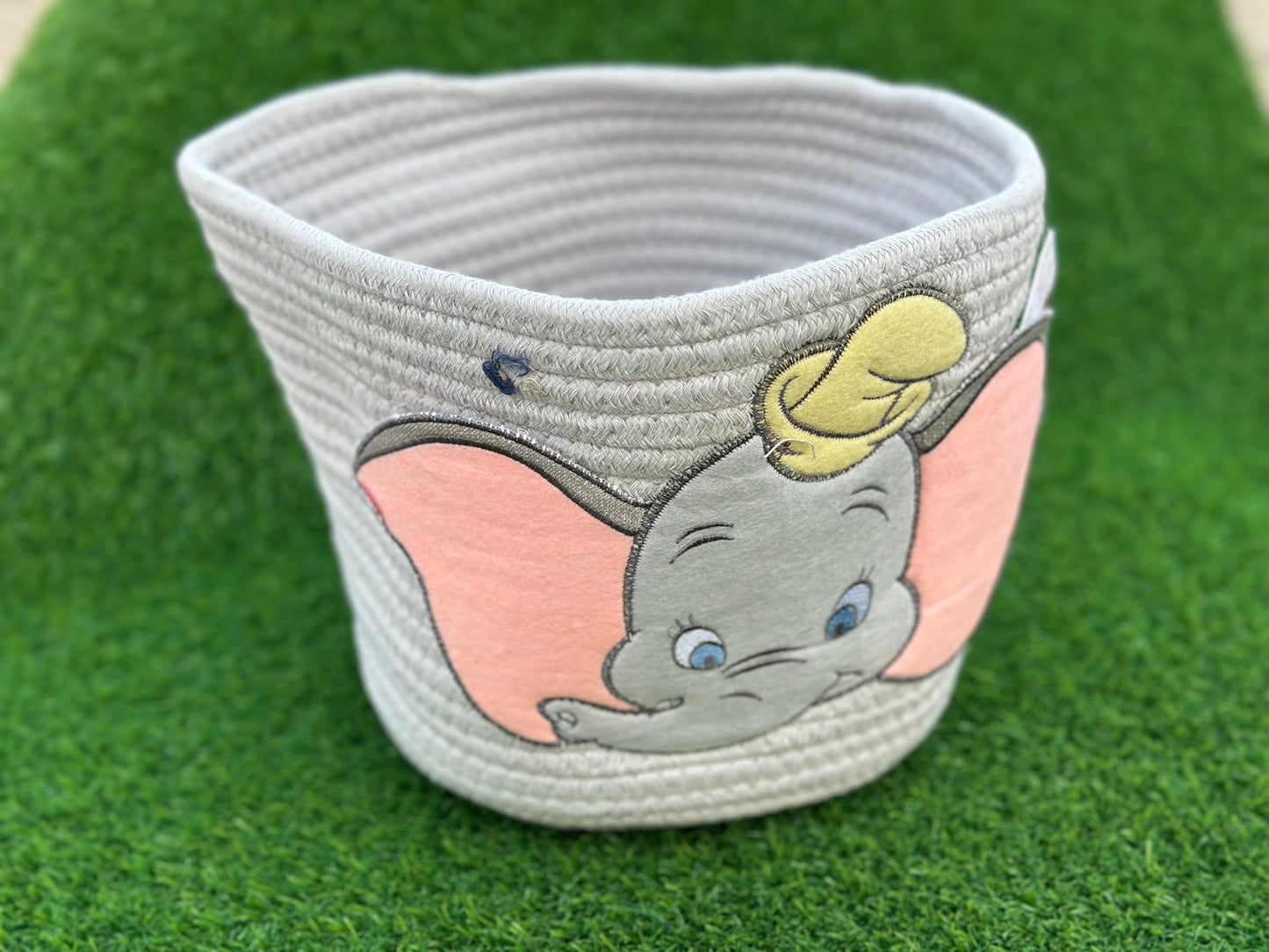 PRIMARK GREY DISNEY DUMBO WOVEN BASKET