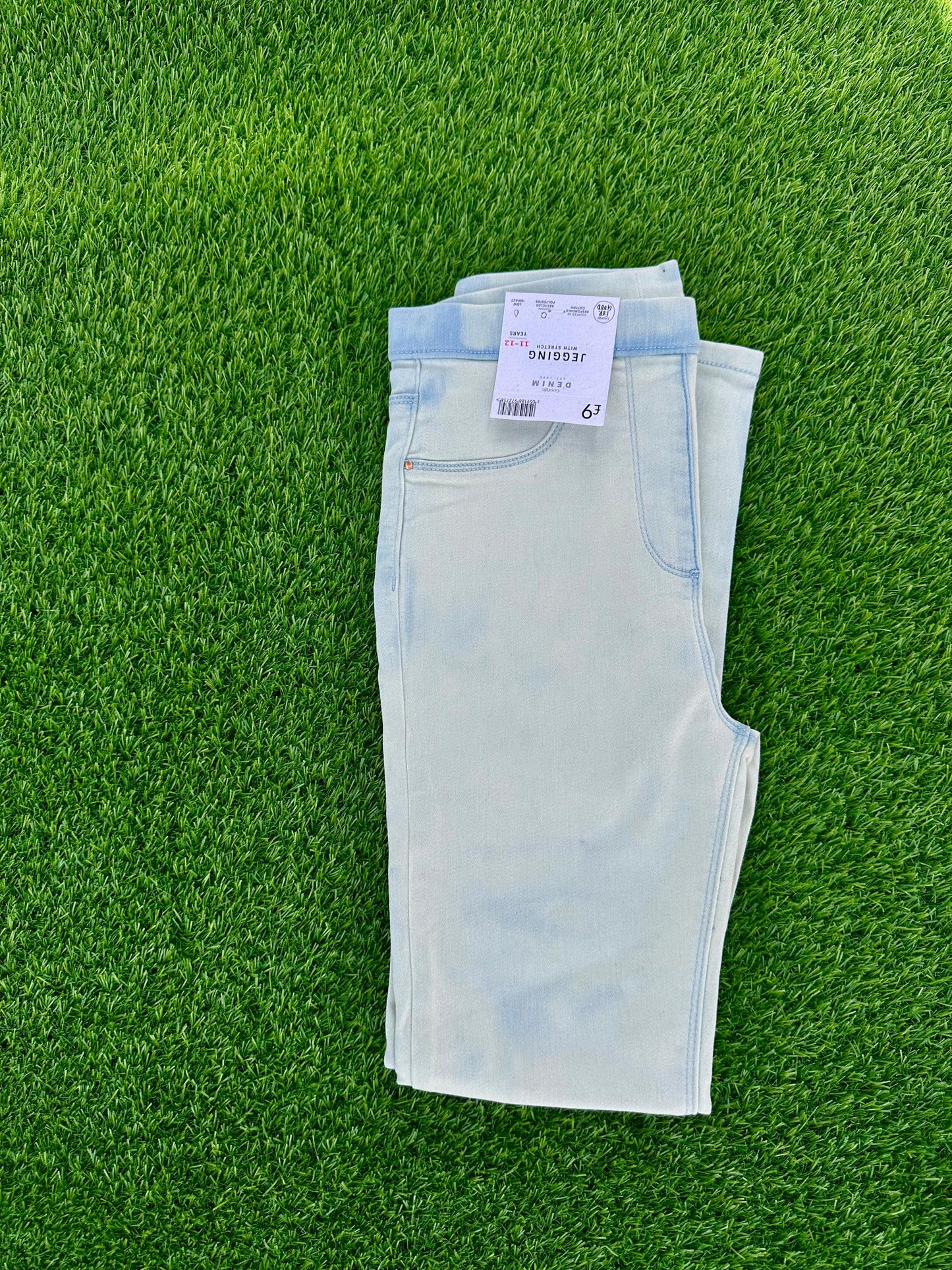 GEORGE LIGHT WHITE BLUE DENIM JEGGINGS