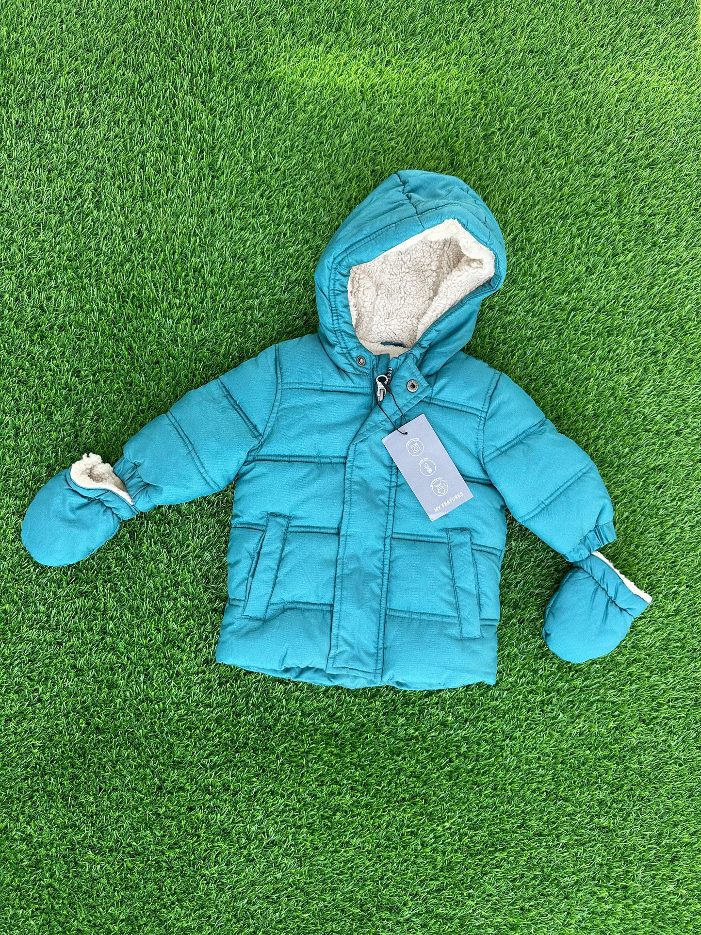 BORG KINED ZIP THROUGH JACKET