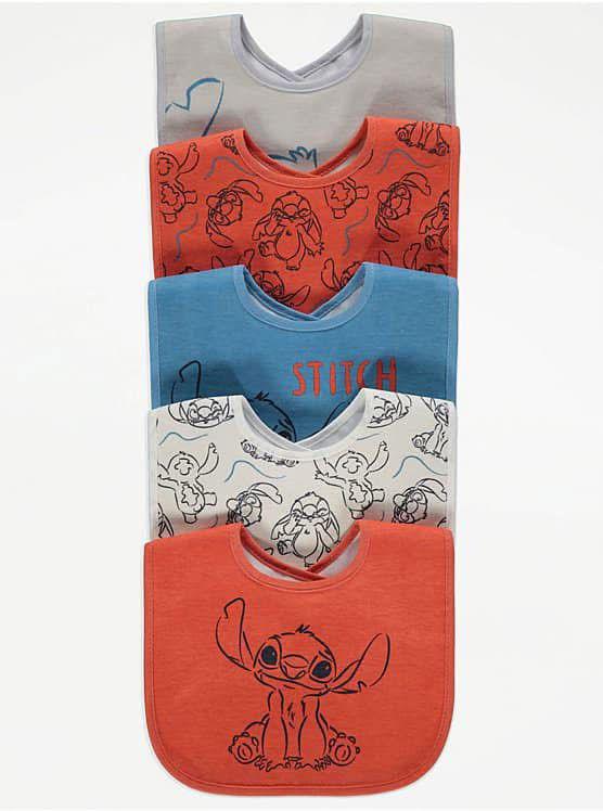 DISNEY LILO & STICH CHARACTER BIBS PACK OF 5