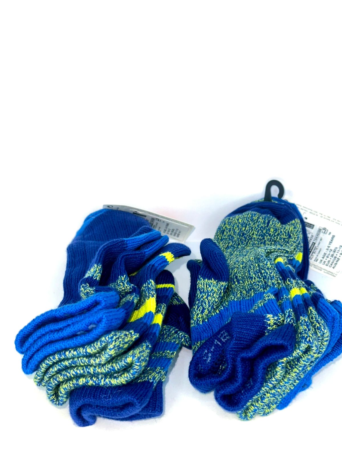 BLUE AND YELLOW CREW SOCKS PACK OF 3