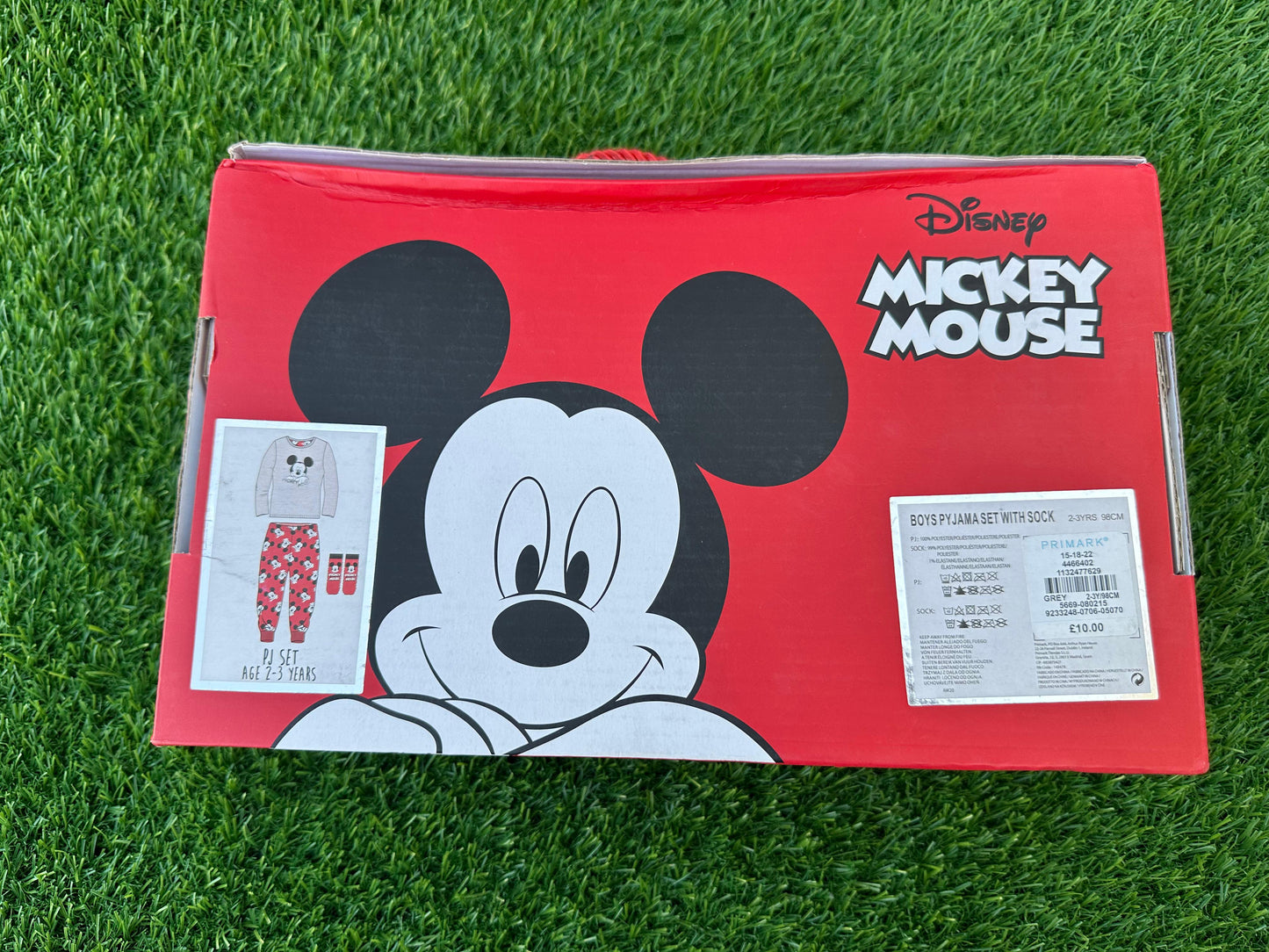 PRIMARK DISNEY MICKY MOUSE PJ SET WIT MATCHING SOCKS