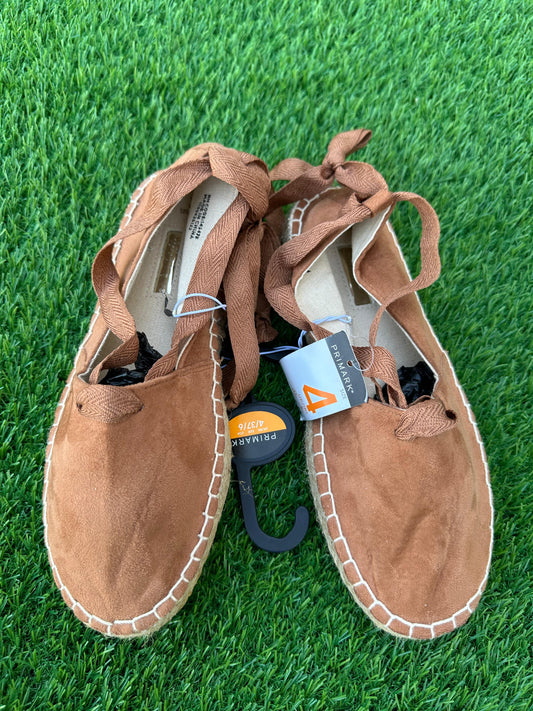 PRIMARK BROWN FAUX SUEDE LACE UP SHOES