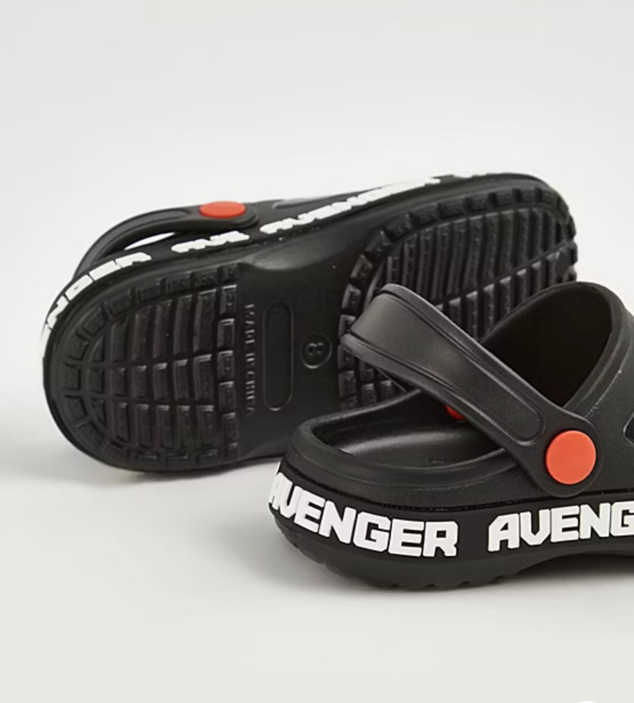 GEORGE AVENGERS BLACK CLOGS PACK OF 2
