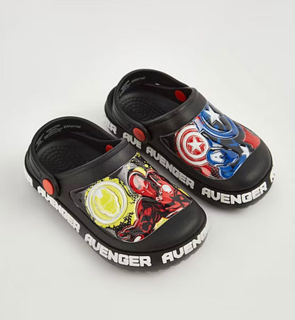 GEORGE AVENGERS BLACK CLOGS PACK OF 2